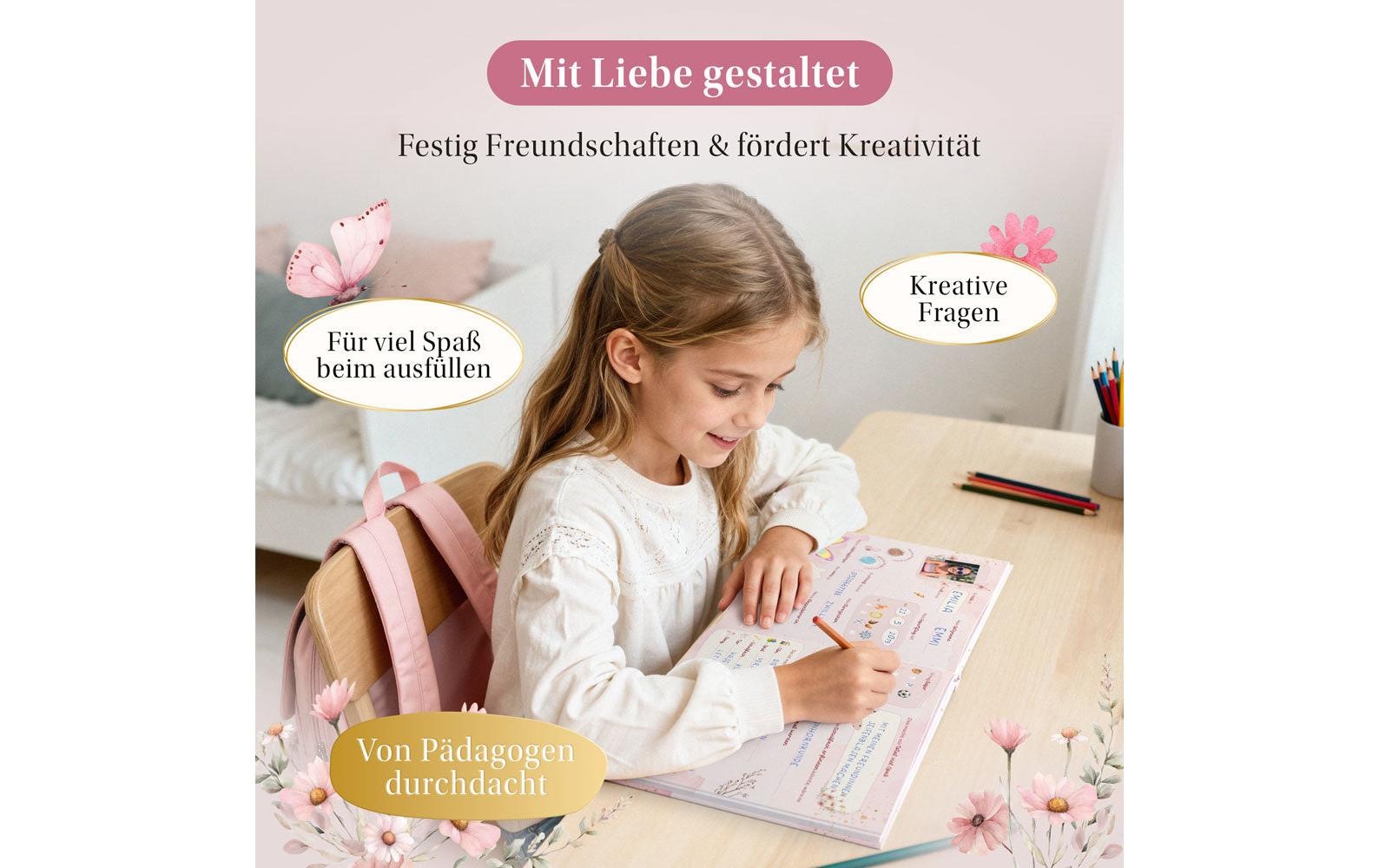   Tagebuch »Eulentaler Schmetterling, 21 x 21 cm« Schulfreundebuch für Erinnerungen