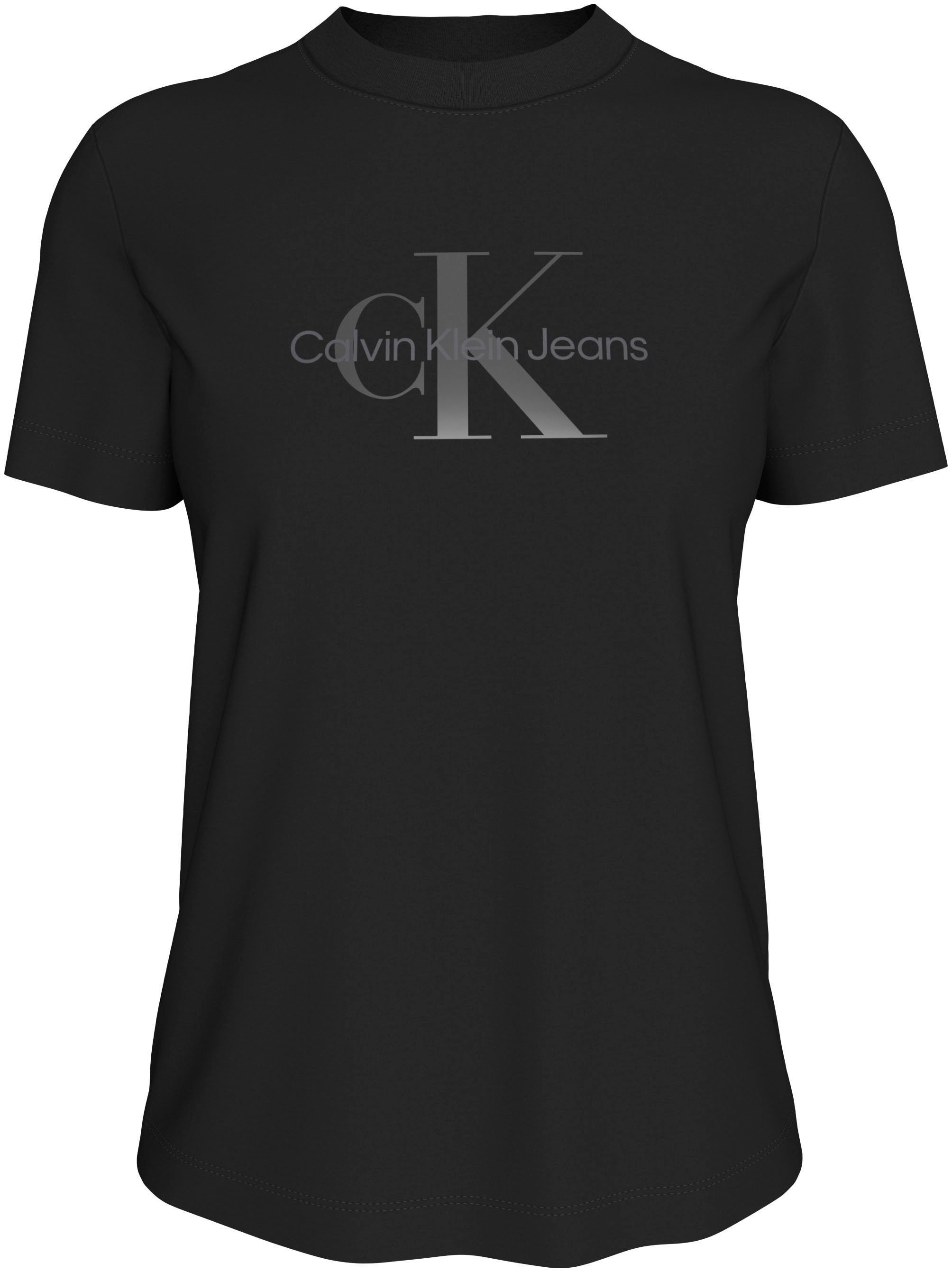 Calvin Klein Jeans Rundhalsshirt »GLOSSY MONOLOGO REGULAR TEE«, mit Logodruck