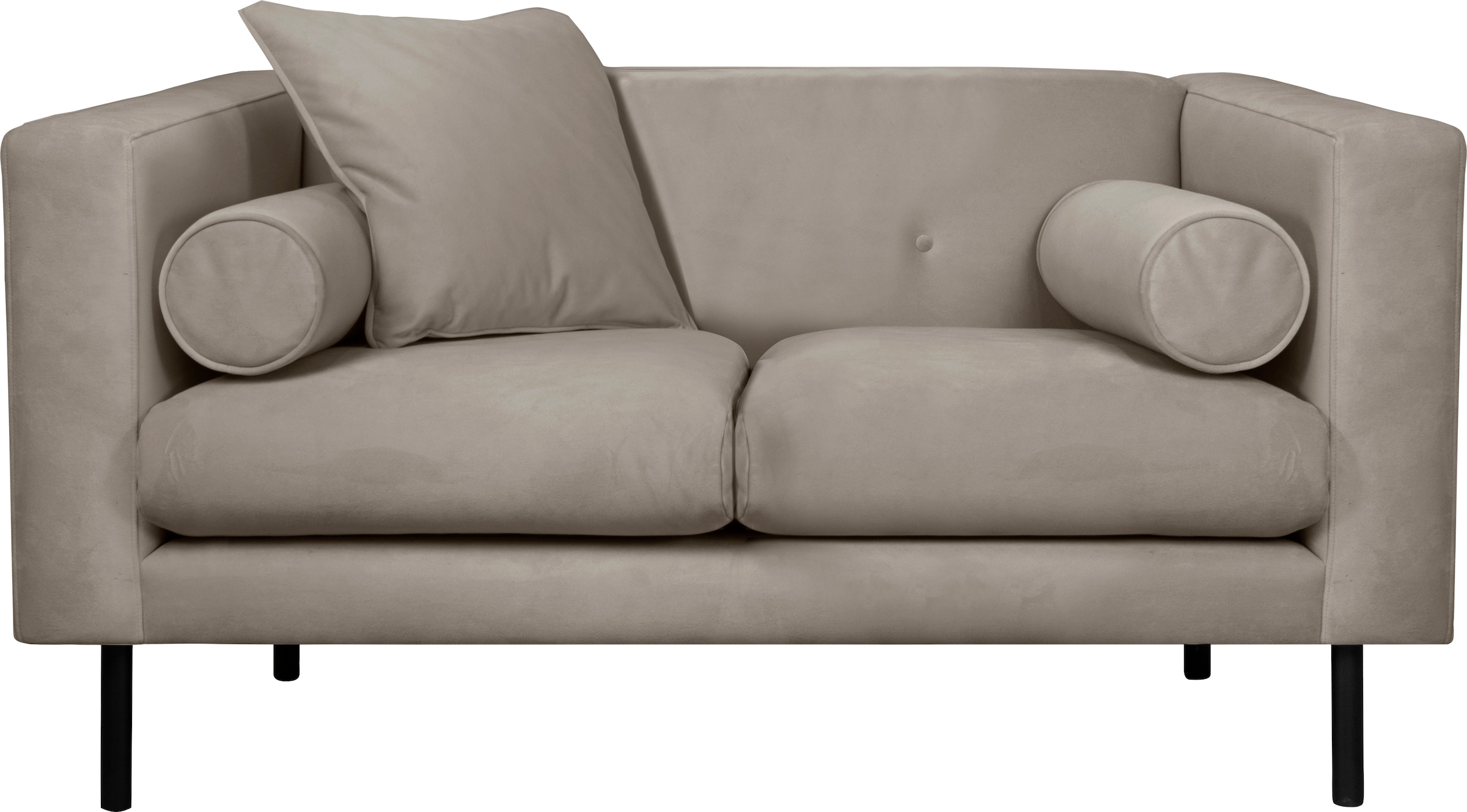 Guido Maria Kretschmer Home&Living 2-Sitzer »Lillibeth Designsofa mit Wellenunterfederung, Masse B/T/H: 155/74/83 cm«, Zierkissen als Wendekissen, in Samtoptik oder Cord