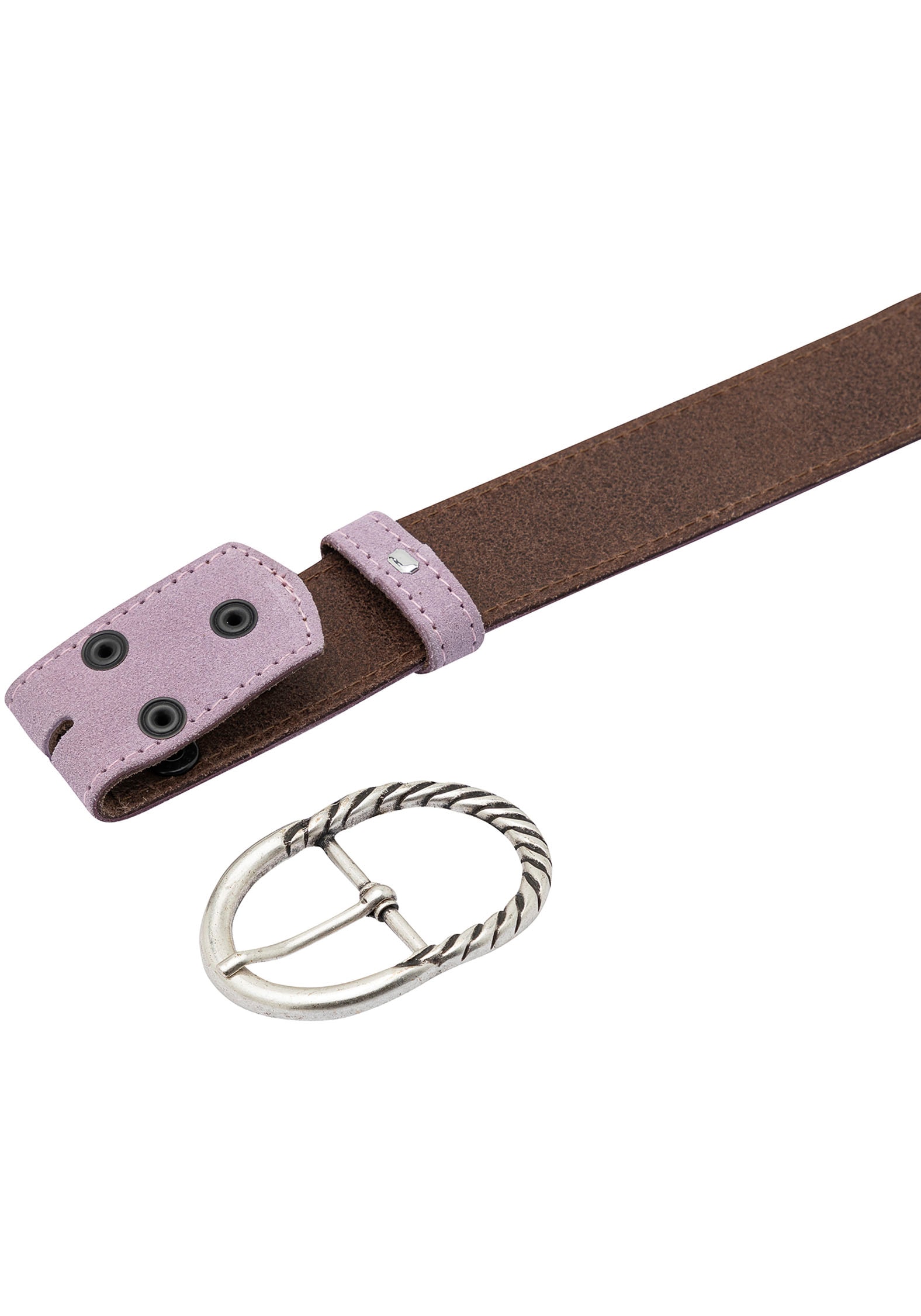 Rettungsring Gürtel Ledergürtel mit austauschbarer Schliesse »Dorn Gedreht Silber«
