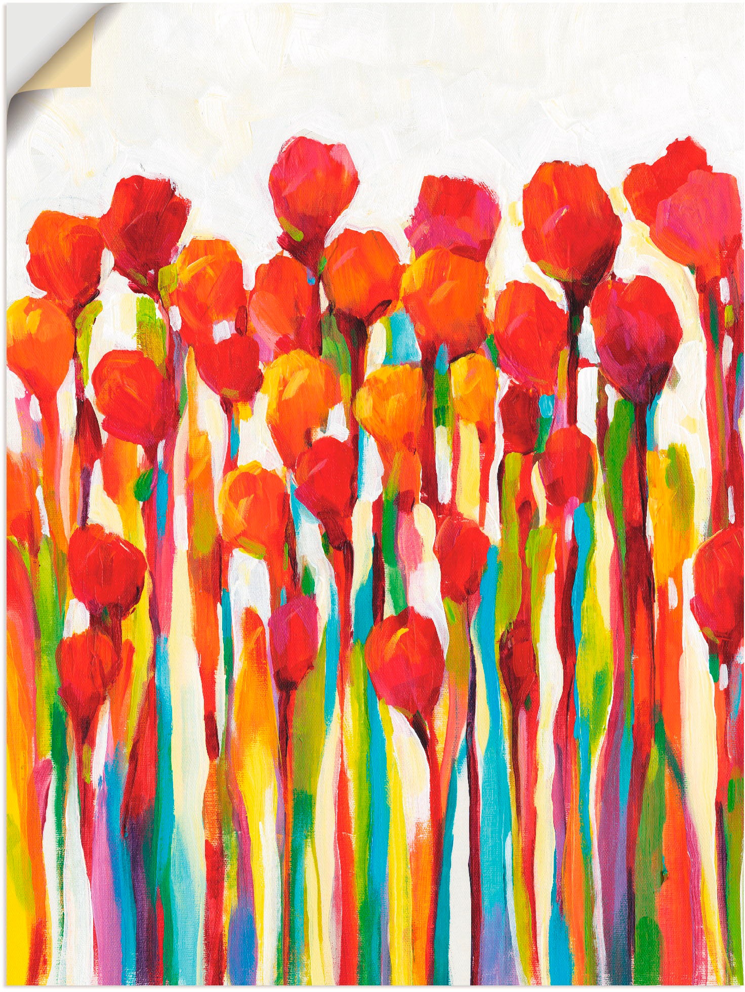 Image of Artland Wandbild »Strotzen mit Farben I«, Blumenwiese, (1 St.), in vielen Grössen & Produktarten - Alubild / Outdoorbild für den Aussenbereich, Leinwandbild, Poster, Wandaufkleber / Wandtattoo auch für Badezimmer geeignet bei Ackermann Versand Schweiz