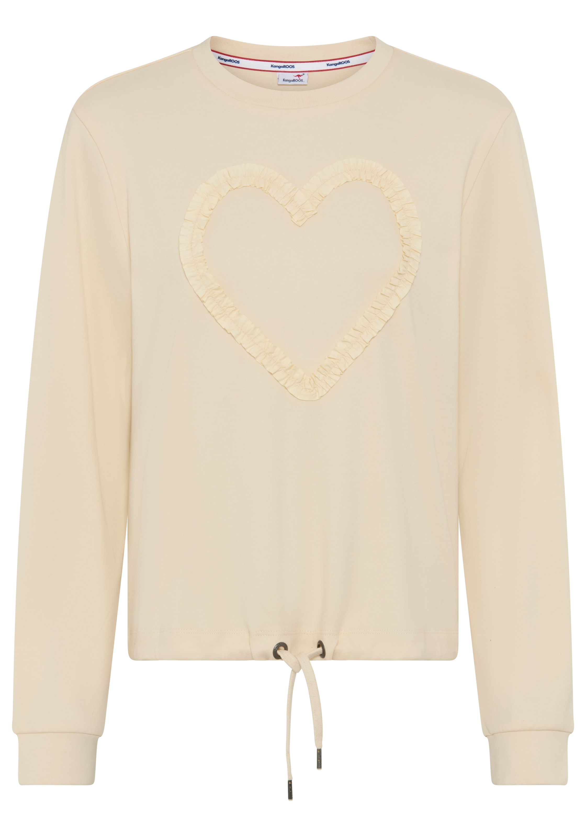 KangaROOS Sweat-shirt , avec bordure et élément décoratif en applications, coupe ample

