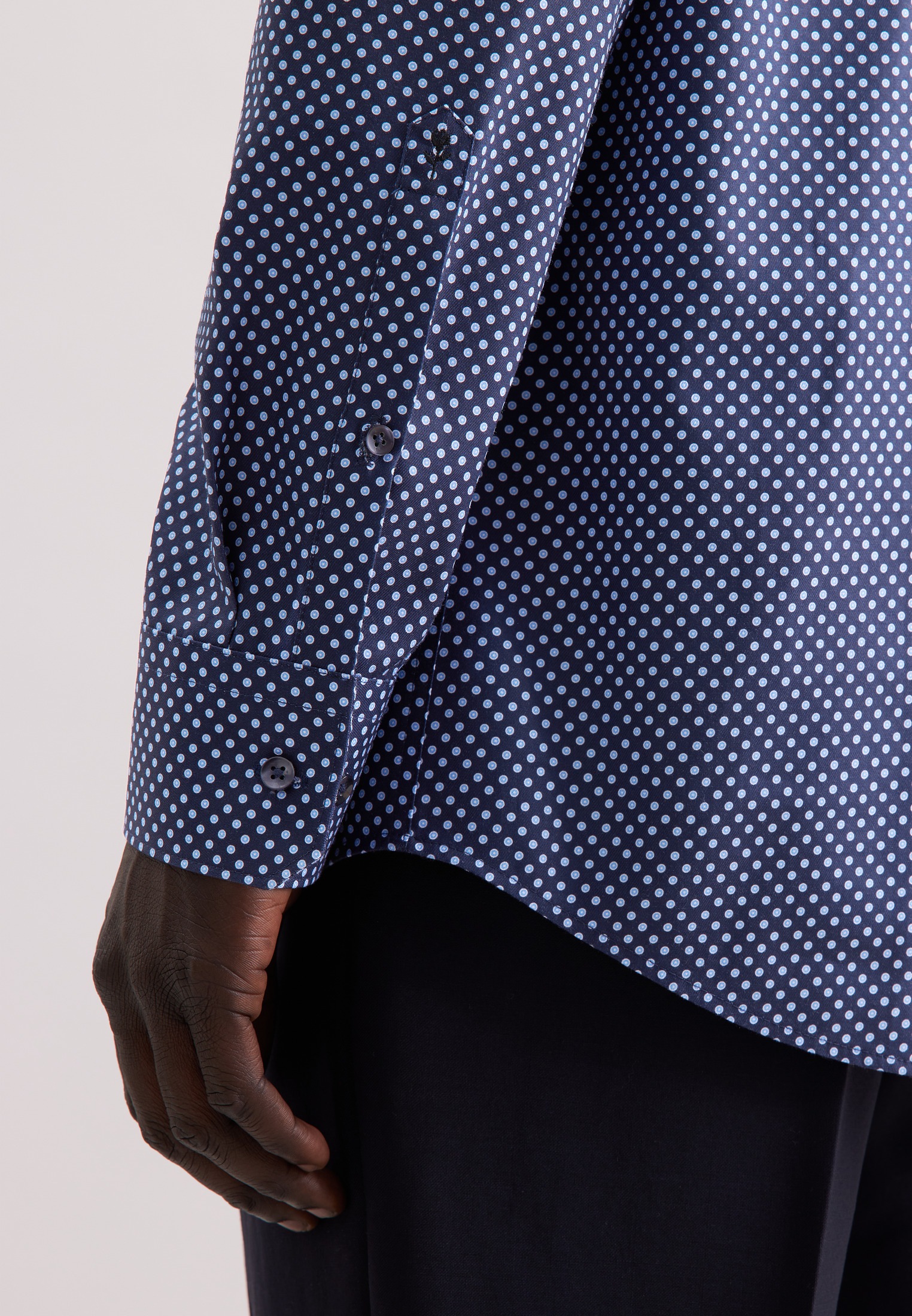 seidensticker Chemise d'affaires »Schwarze Rose« Regular 1/1 Kentkragen Druck
