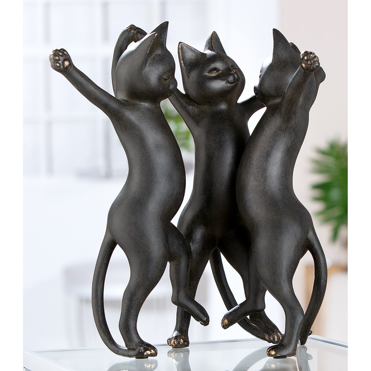 Image of GILDE Tierfigur "Katze Gatto-Trio, schwarz"