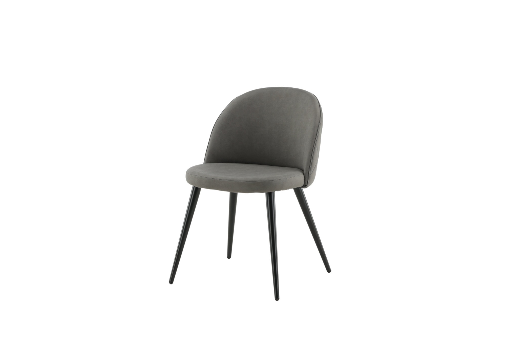 Venture Home Chaise de salle à manger »Velvet Stitches, 2er-Set Esszimmerstühle in Mikrofaser-Grau, 150 kg« () 2 cuischaise rembourrée, revêtement doux, matelassage, fer noir, élégant