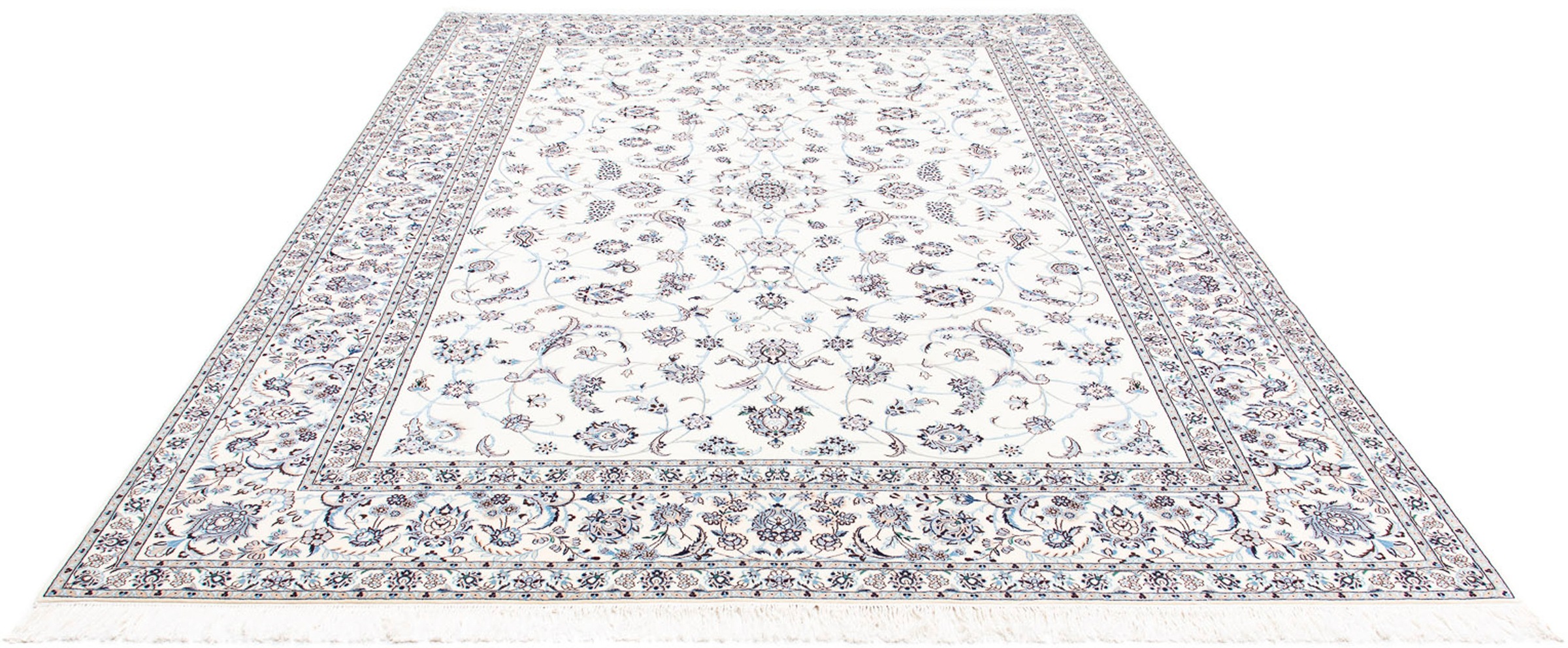 Image of morgenland Orientteppich »Perser - Nain - Premium - 357 x 258 cm - beige«, rechteckig, 6 mm Höhe, Wohnzimmer, Handgeknüpft, Einzelstück mit Zertifikat bei Ackermann Versand Schweiz