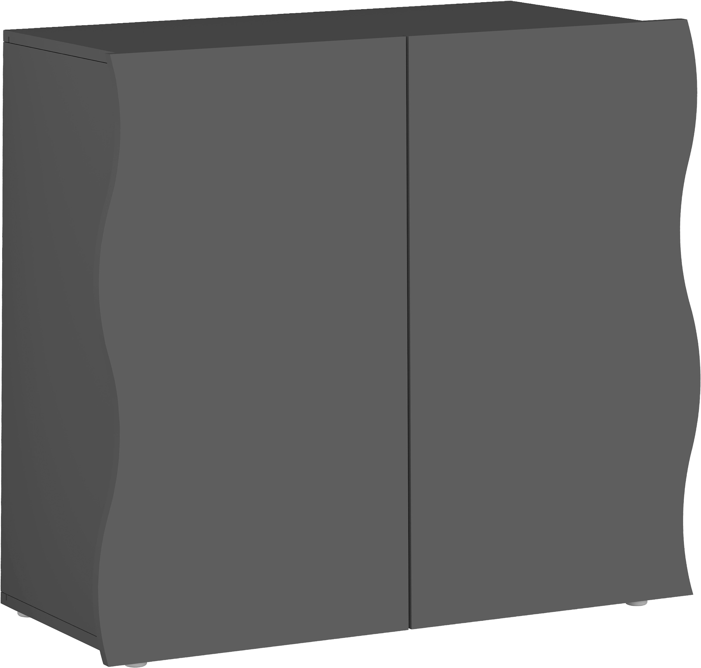 Image of Home affaire Sideboard "Onda Aufbewahrungsschrank, Kommode mit 2 Türen, Made in Italy" Eleganter Mehrzweckschrank mit Wellenfront in Anthrazit matt