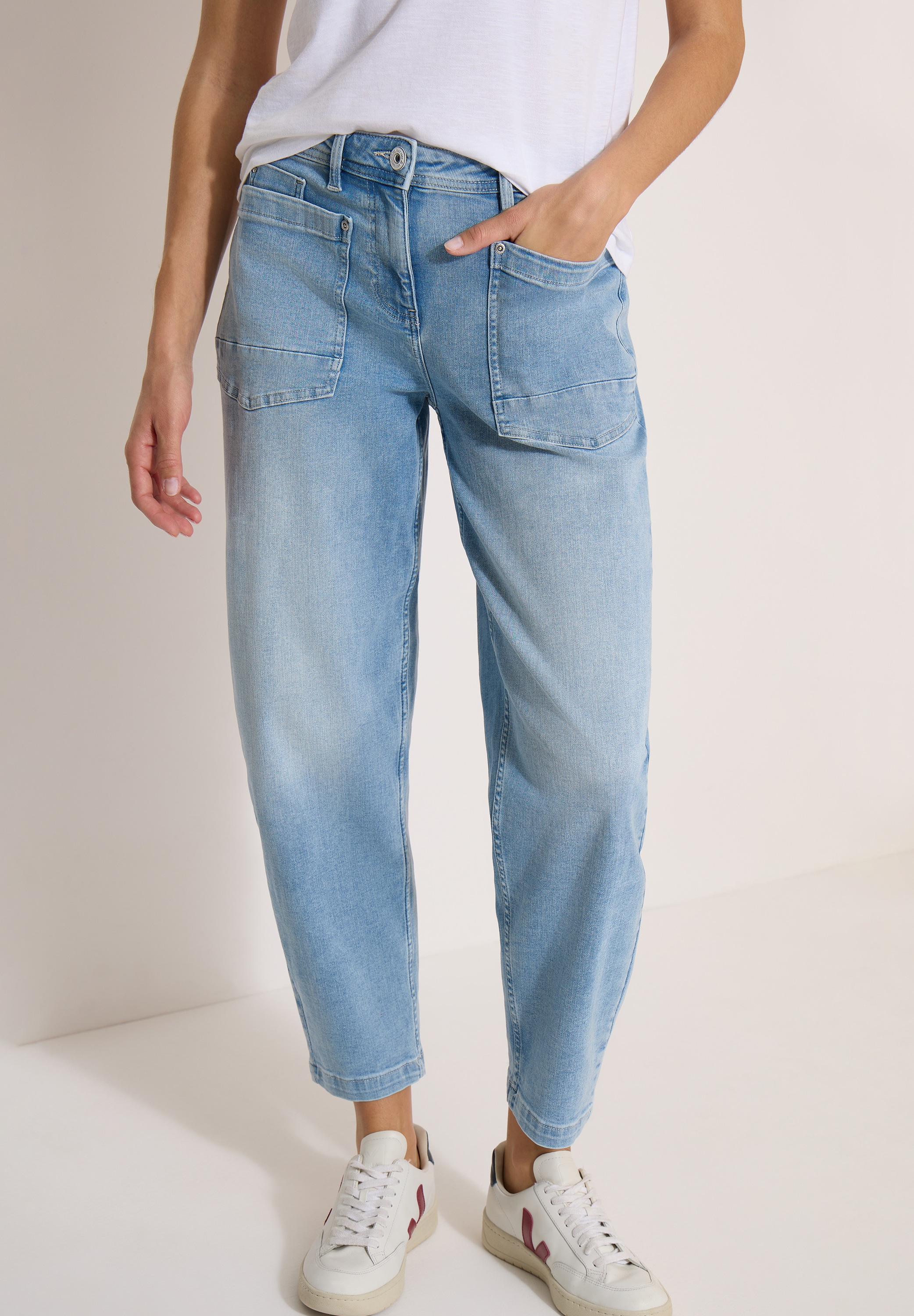 Image of Cecil Loose-fit-Jeans "Style Scarlett" lockerer Sitz, elastischer Baumwollmix