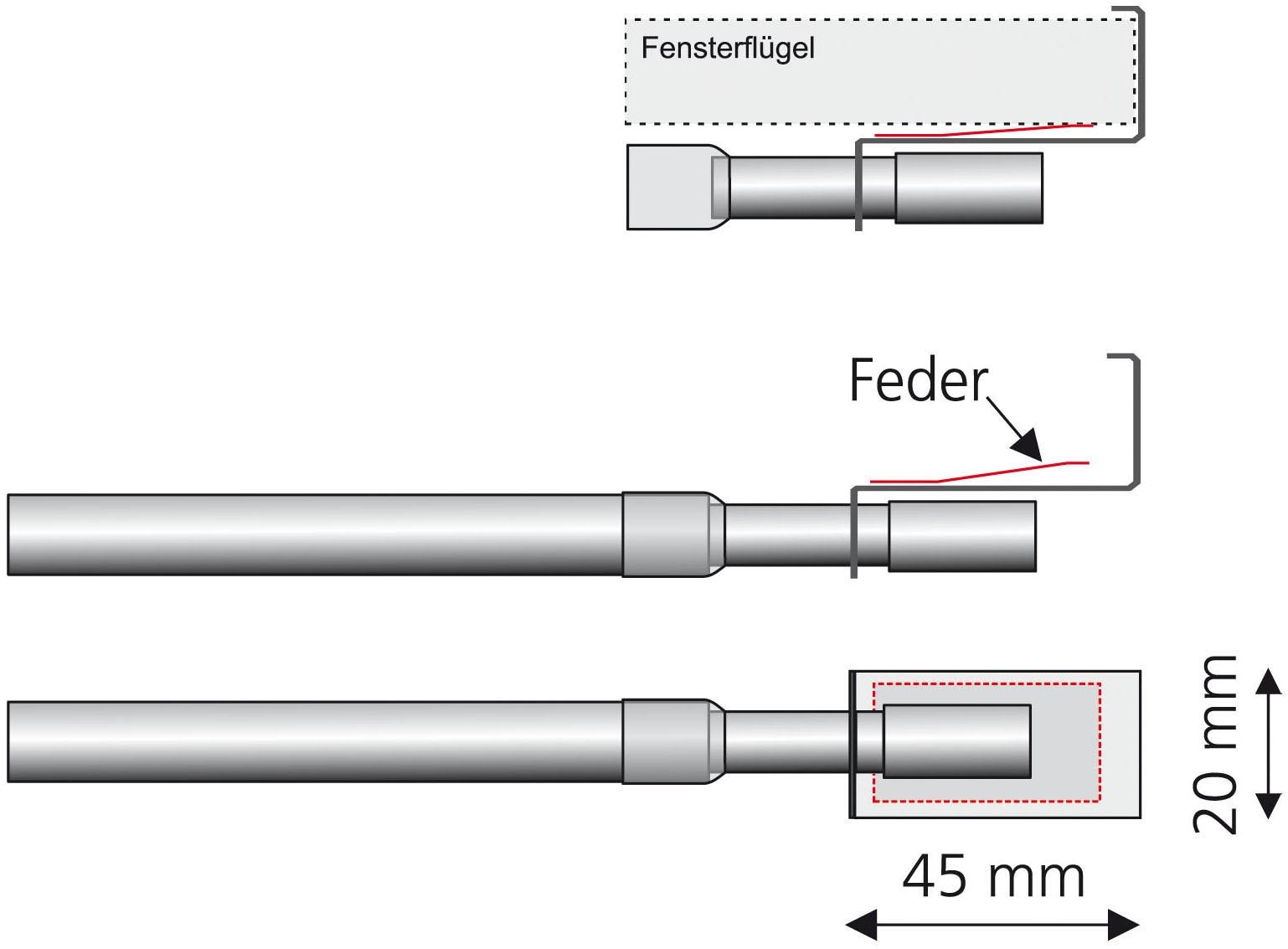 bequem 1 Scheibenstange kaufen »Easy-Fix«, läufig-läufig, ausziehbar Liedeco