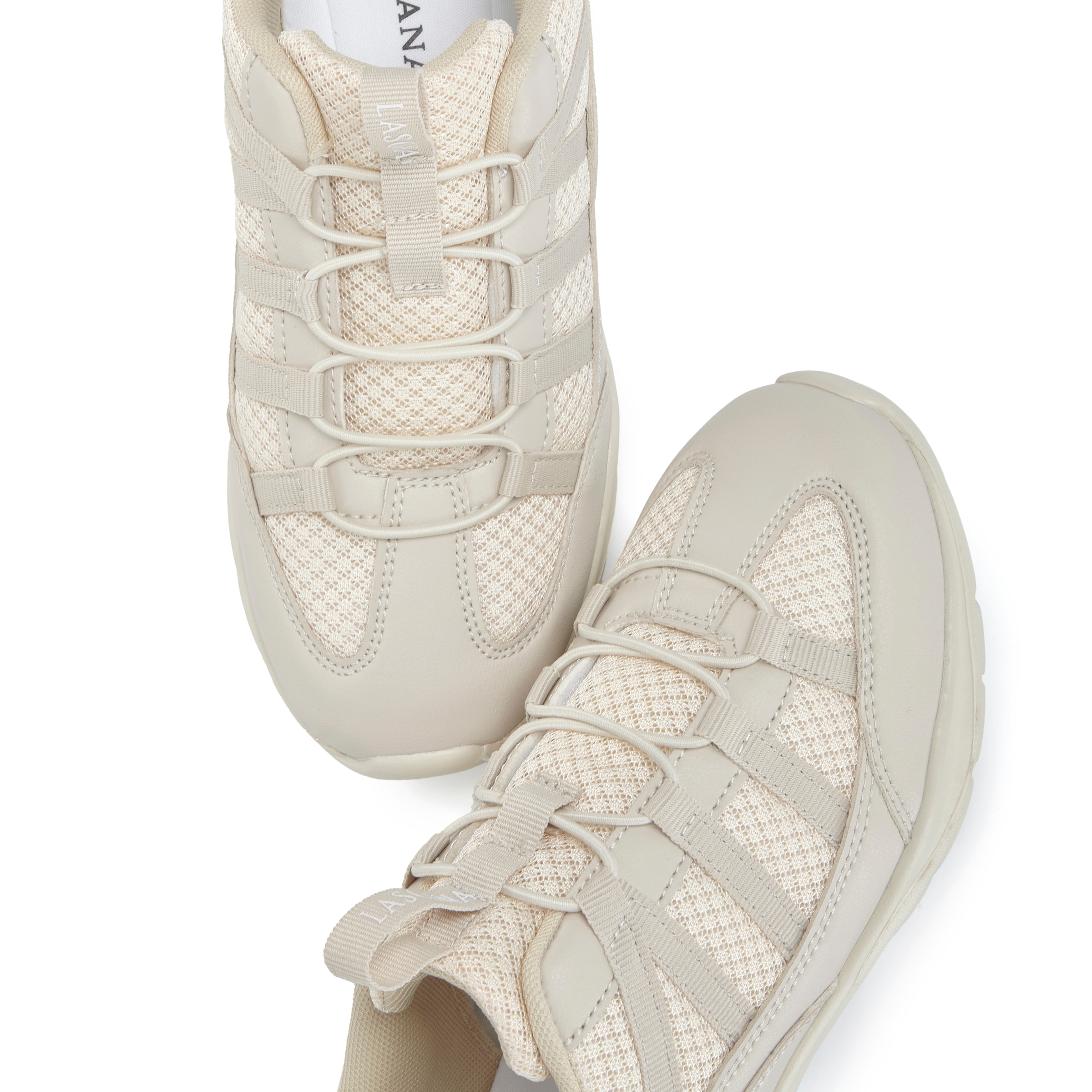 LASCANA Sneaker »Freizeitschuh, Halbschuh,«, zum Reinschlüpfen mit elastischen Schnürbändern VEGAN