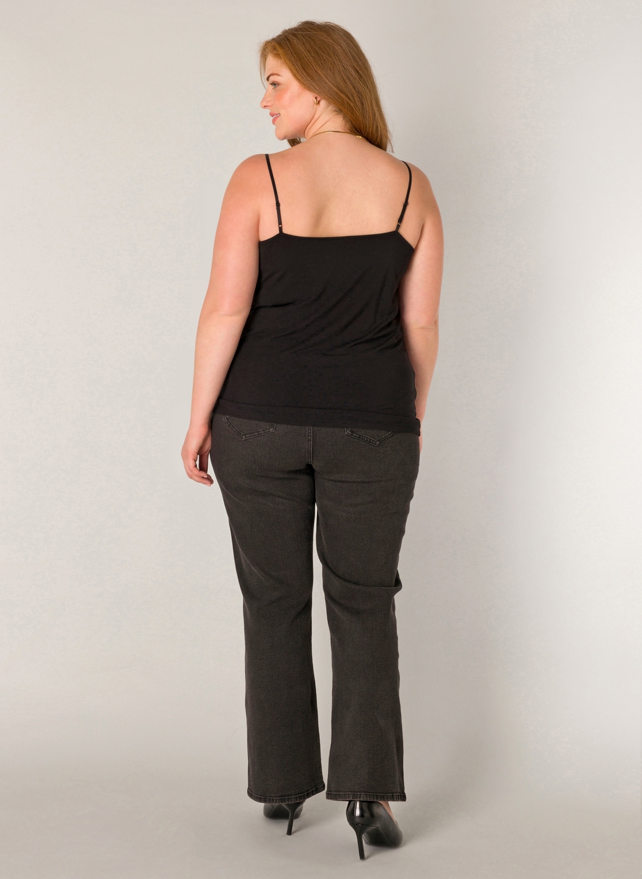 Base Level Curvy Top en dentelle , mit Spaghetti-Trägern
