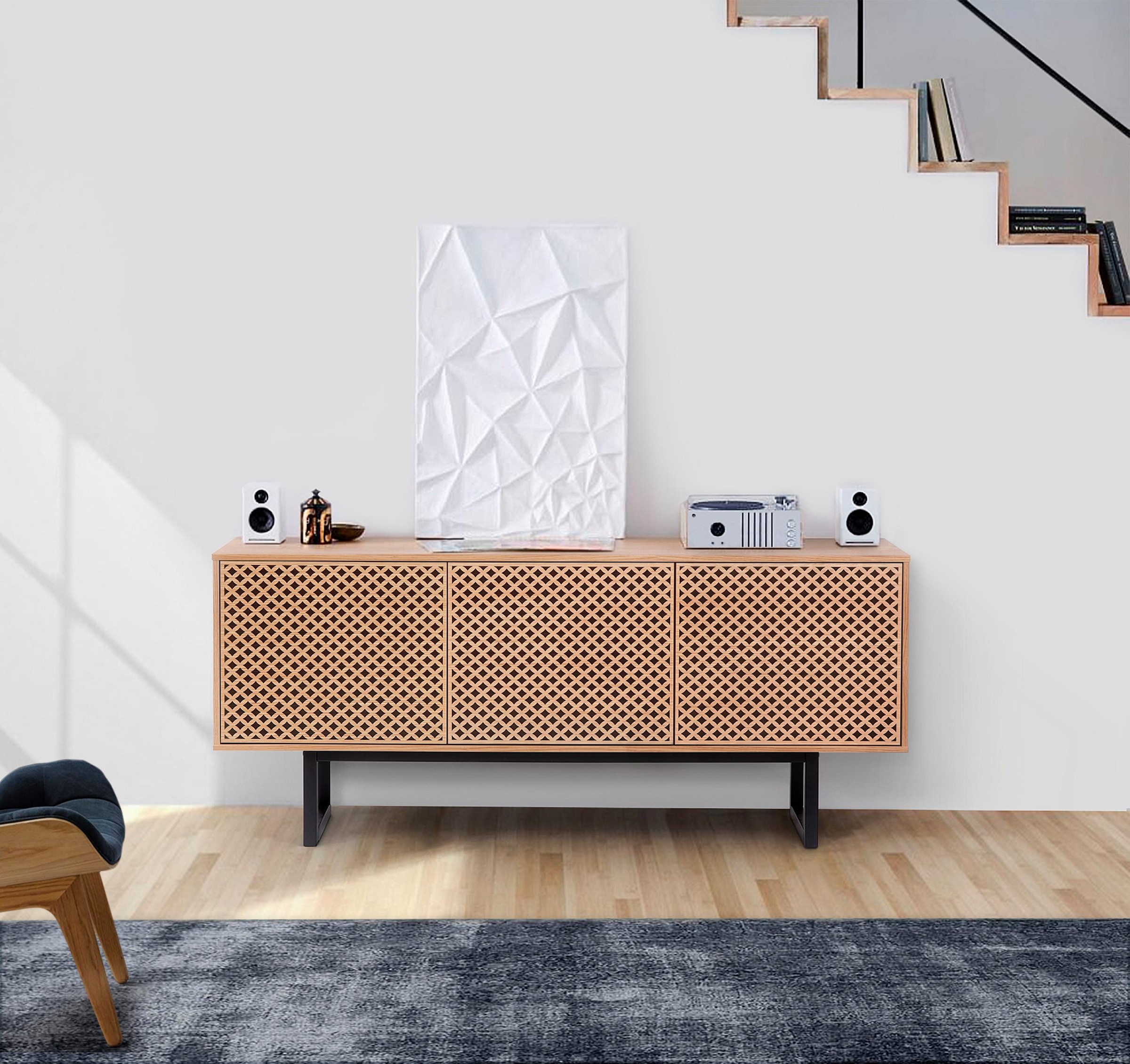 Woodman Sideboard »Malena« Kommode mit Push-to open Funktion, Breite 175 cm, FSC®