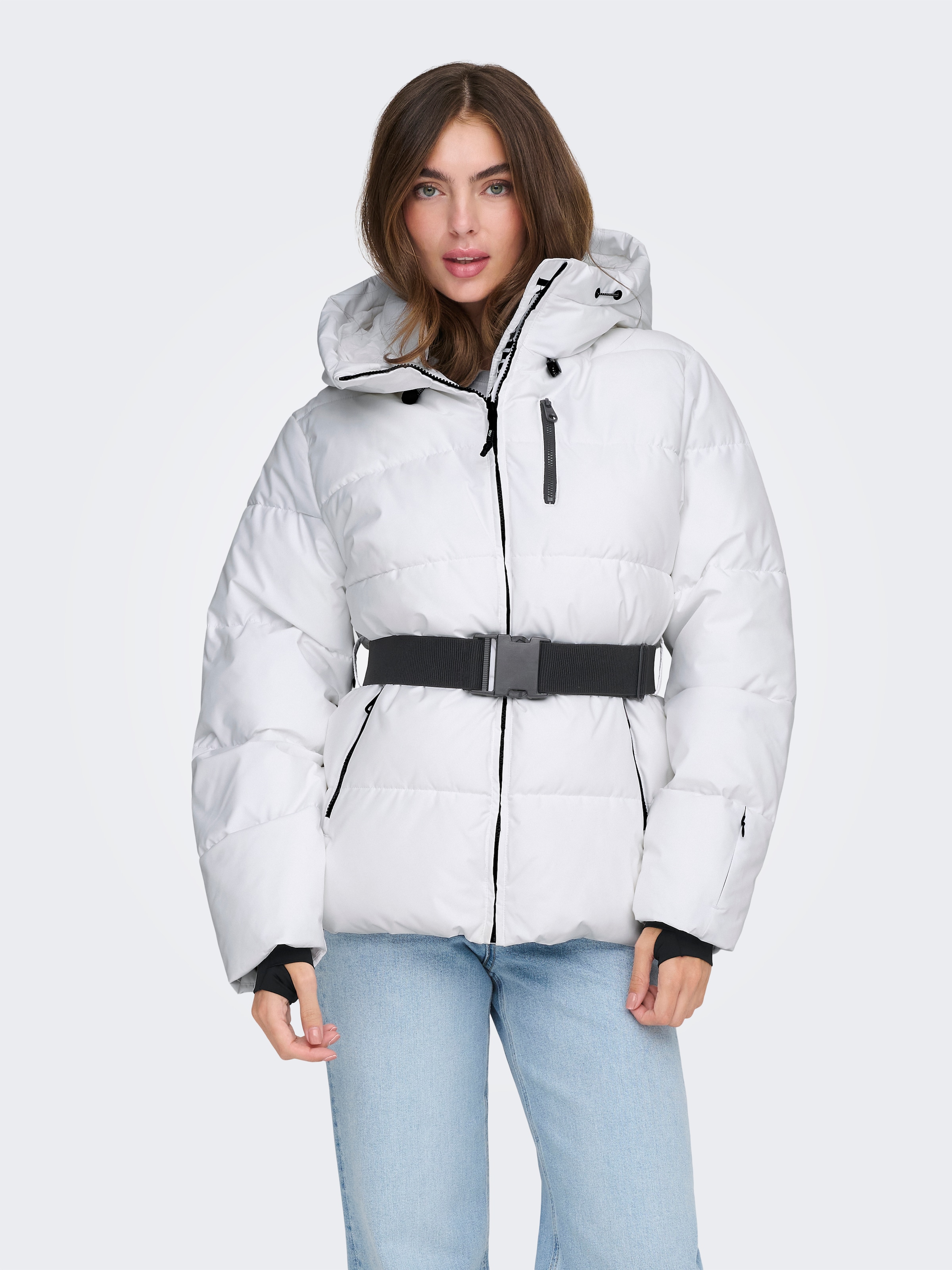 Image of ONLY Steppjacke "ONLHARPER LIFE BELTED PREMIUM JACKET OTW" mit Kapuze