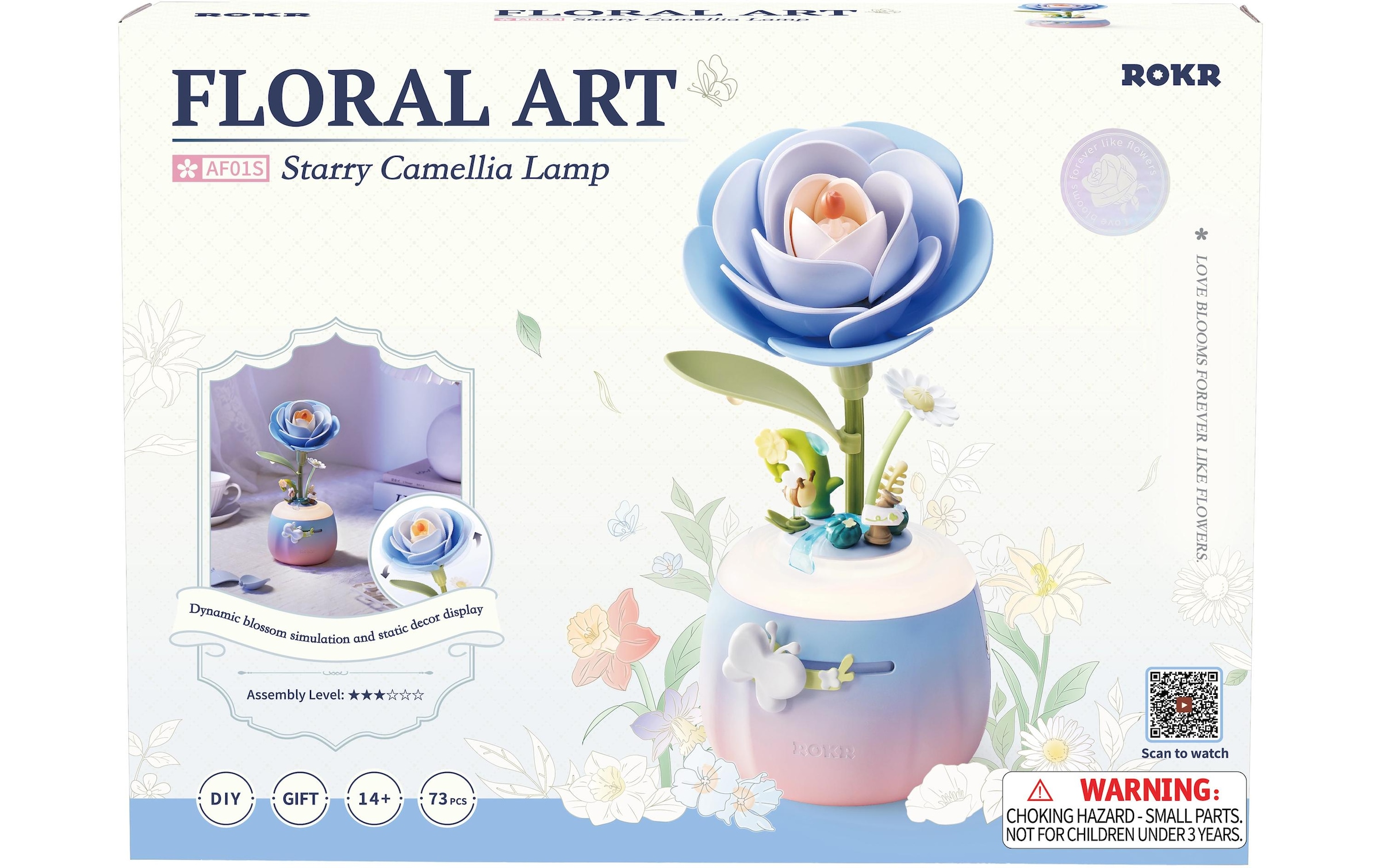   Modellbausatz »Rolife Starry Camellia Lamp 3D-Blumen-Nachtlicht«