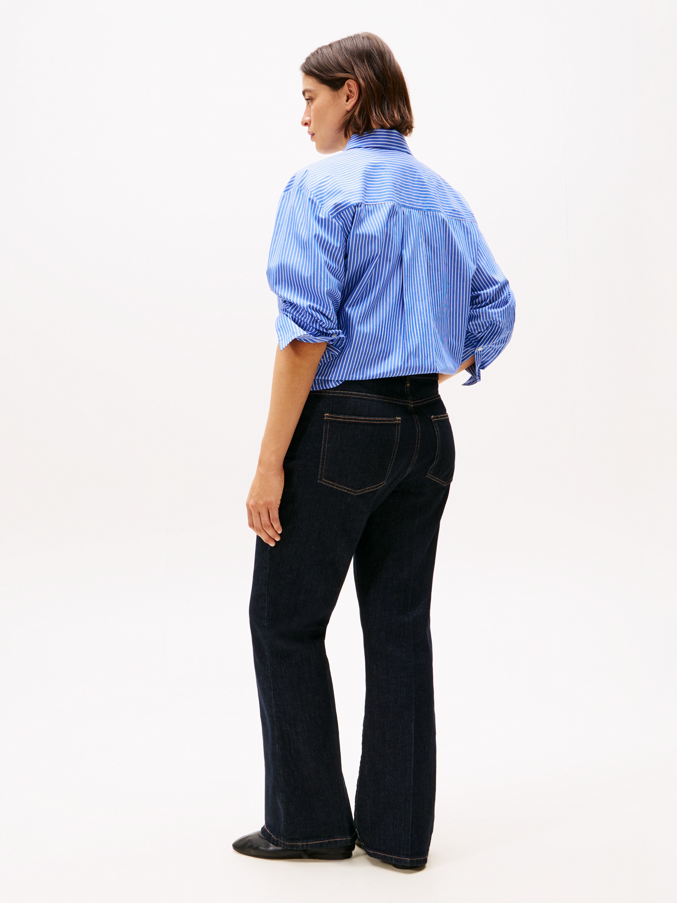 Tommy Hilfiger Curve Bootcut-Jeans »CRV BOOTCUT RW RINSE« in Grossen Grössen, Five-Pocket-Form