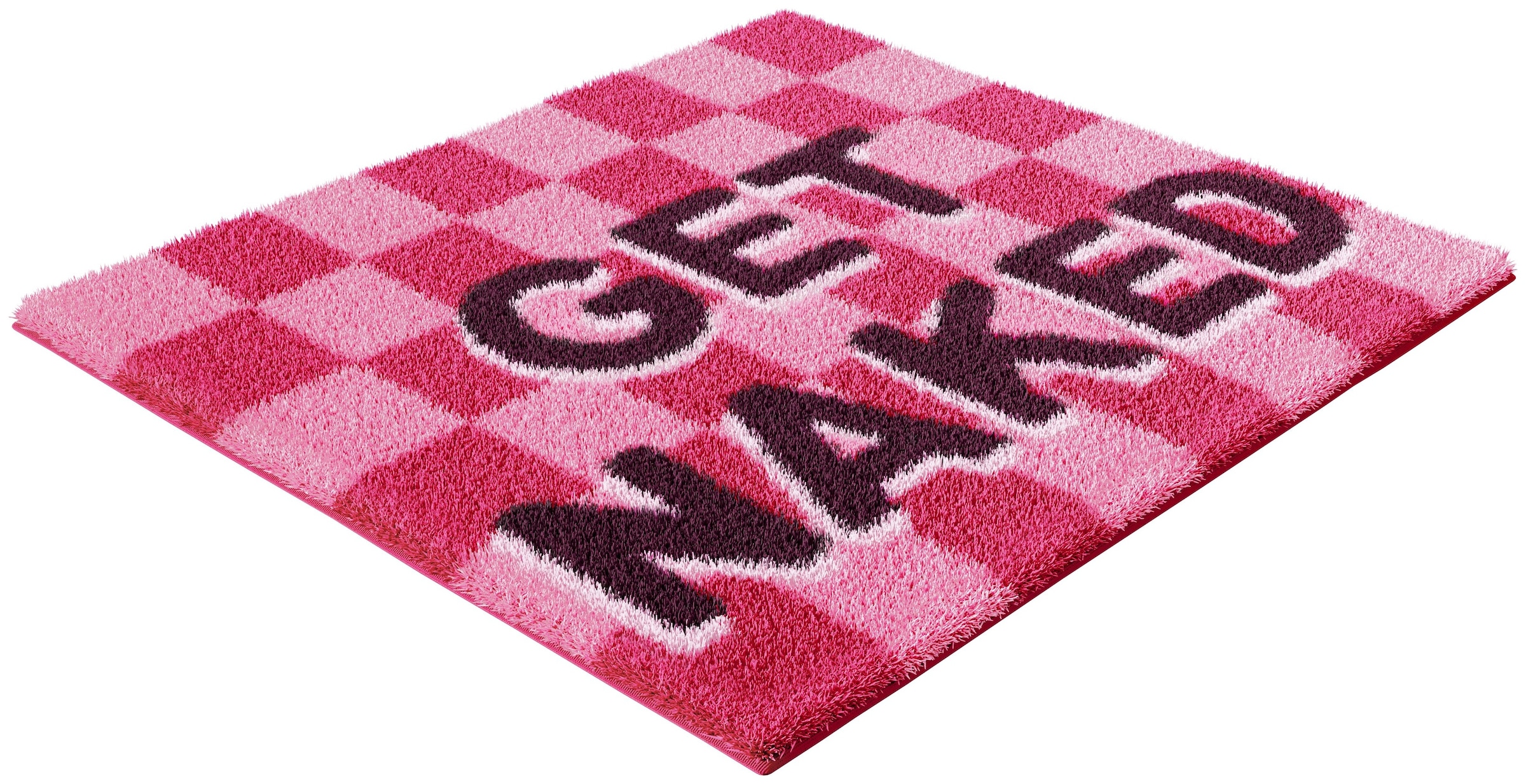 OTTO home Badematte "Get Naked, modern, Badvorleger, Badezimmer Teppich" Höhe 20 mm rutschhemmend beschichtet schnell trocknend Badteppich, mit Schriftzug, 2 Varianten, rechteckig