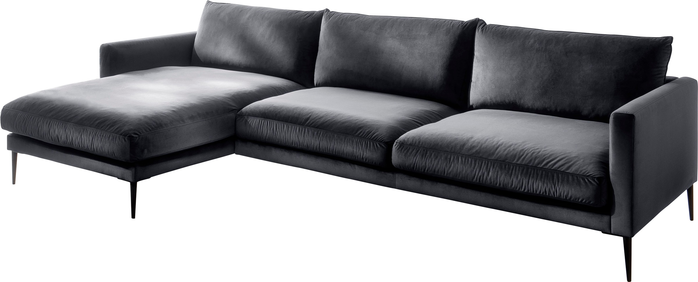 Trends by HG Polsterecke »Svea L-Form«, Recamiere rechts oder links, mit Metallfuss, frei im Raum stellbar