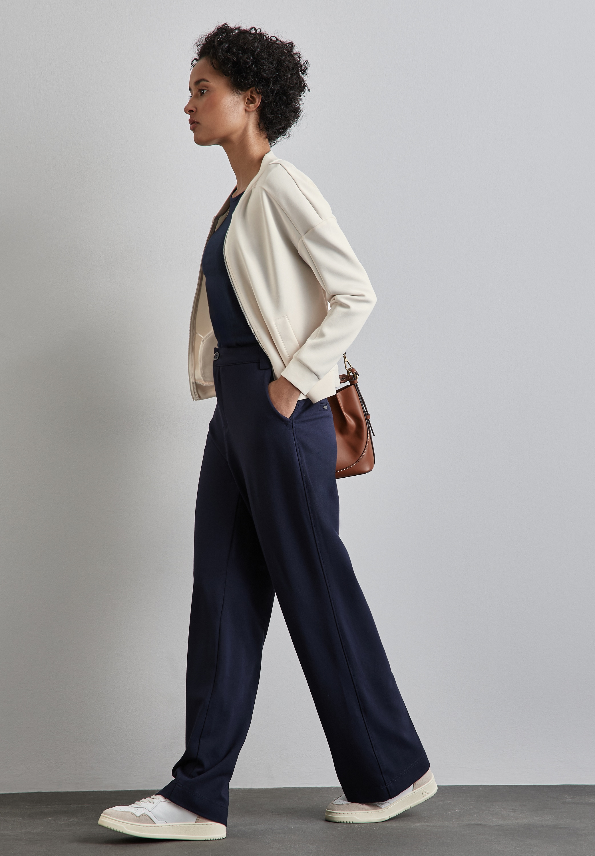 STREET ONE Shirtjacke, im Silk Look, mir Reissverschluss