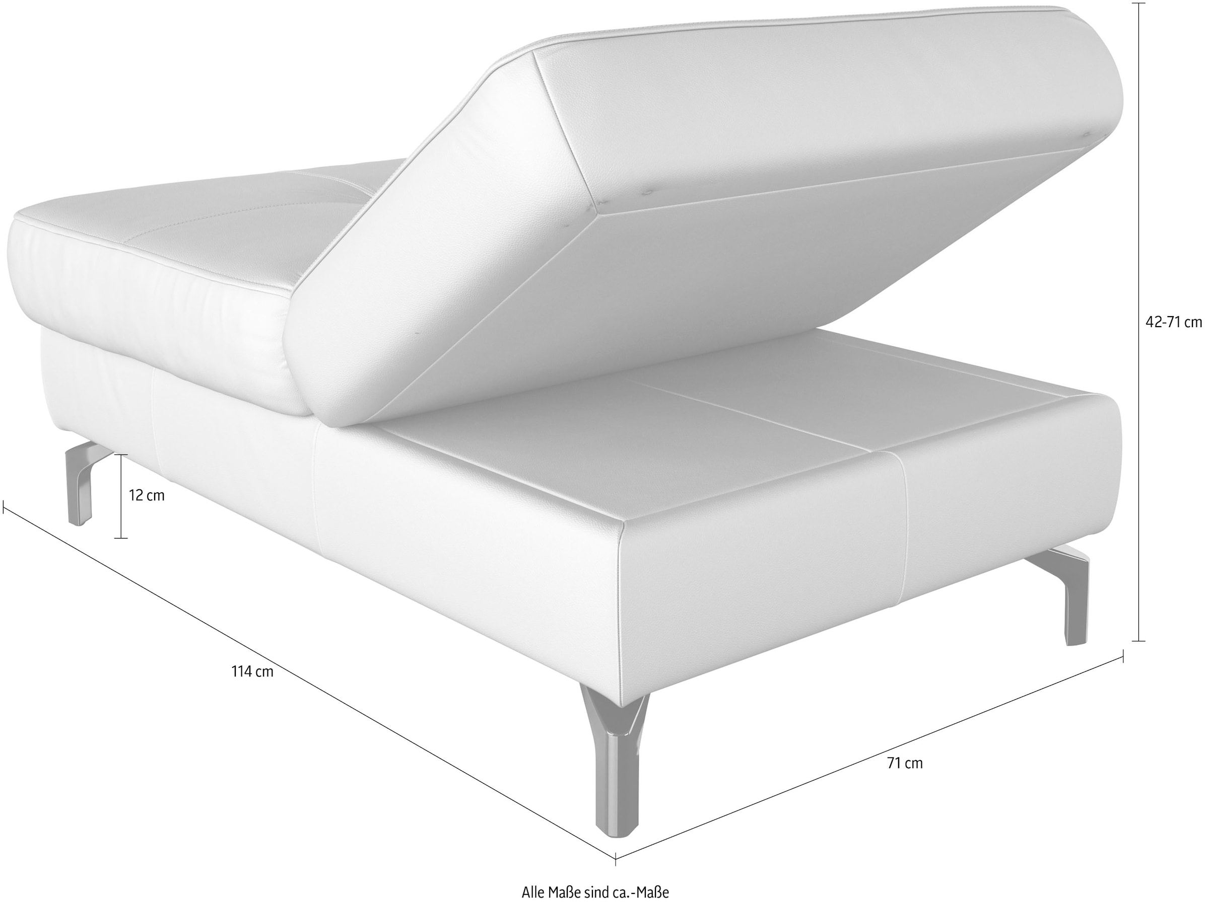 sit&more Hocker »Bendigo«, mit Klappfunktion, Bodenfreiheit 12 cm, wahlweise in 2 Fussfarben