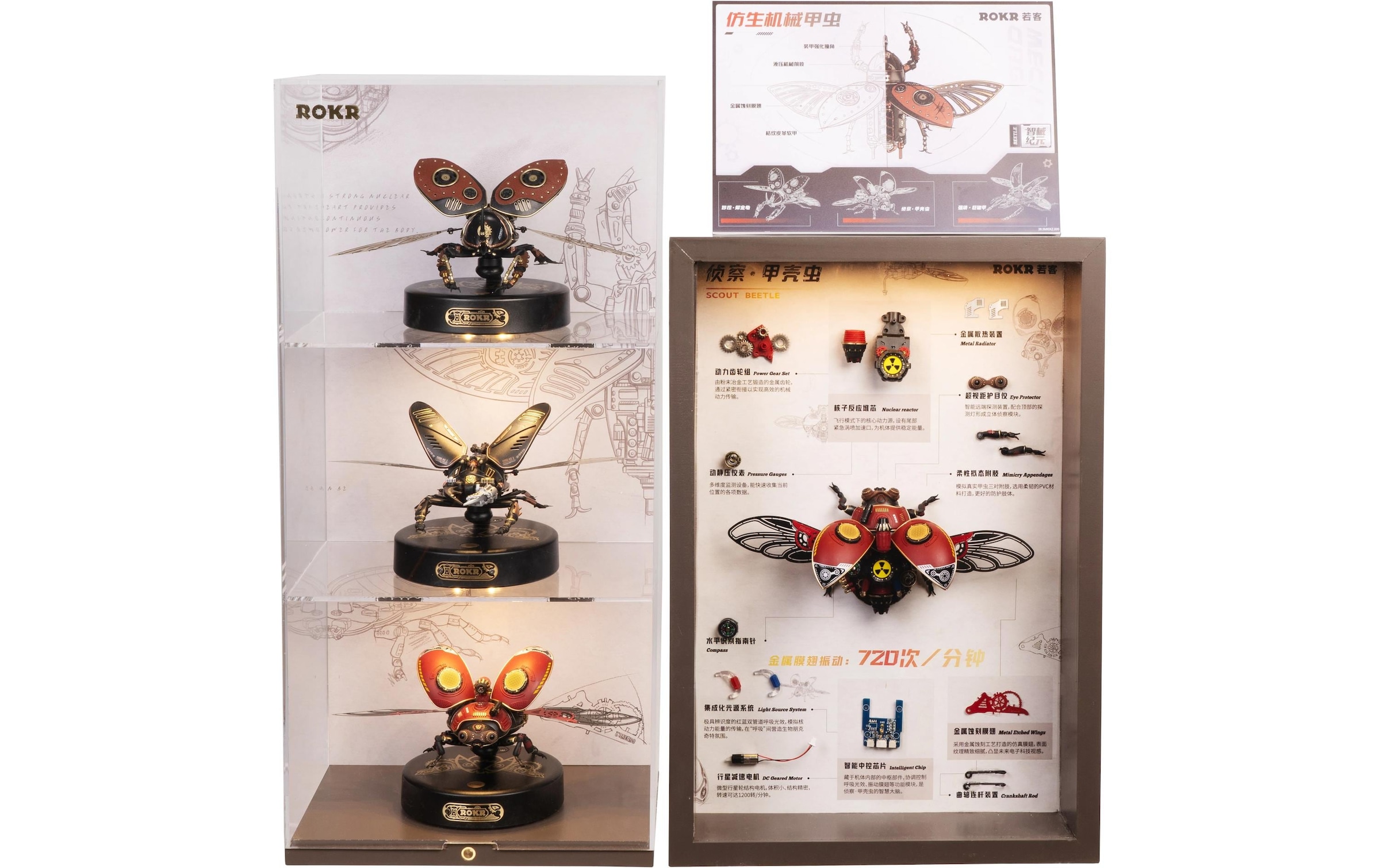   Modellbausatz »RoboTime ROKR Mechanischer Rhinozeros Käfer« 1:8