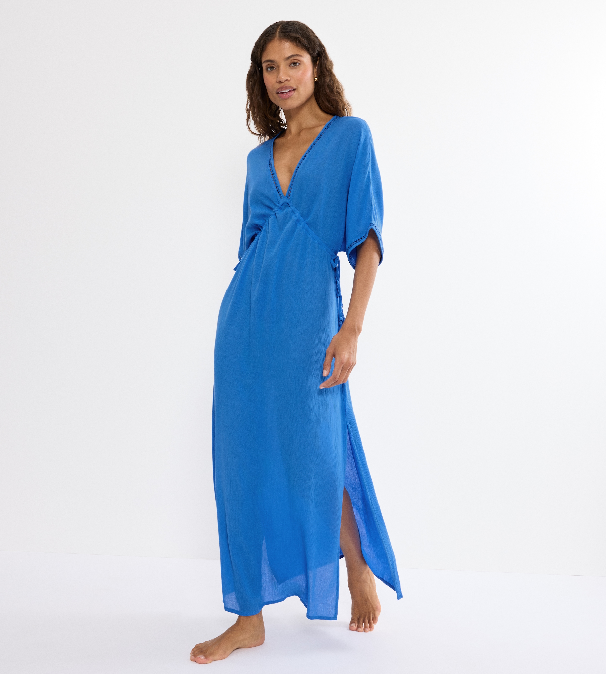 Triumph Strandkleid mit tiefem V-Ausschnitt und halb langem Arm