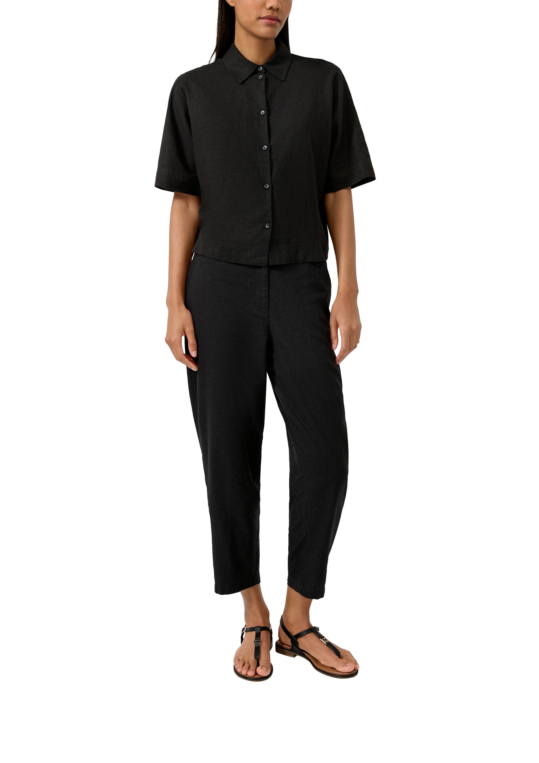 s.Oliver Hemdbluse kurz, mit Knopfleiste