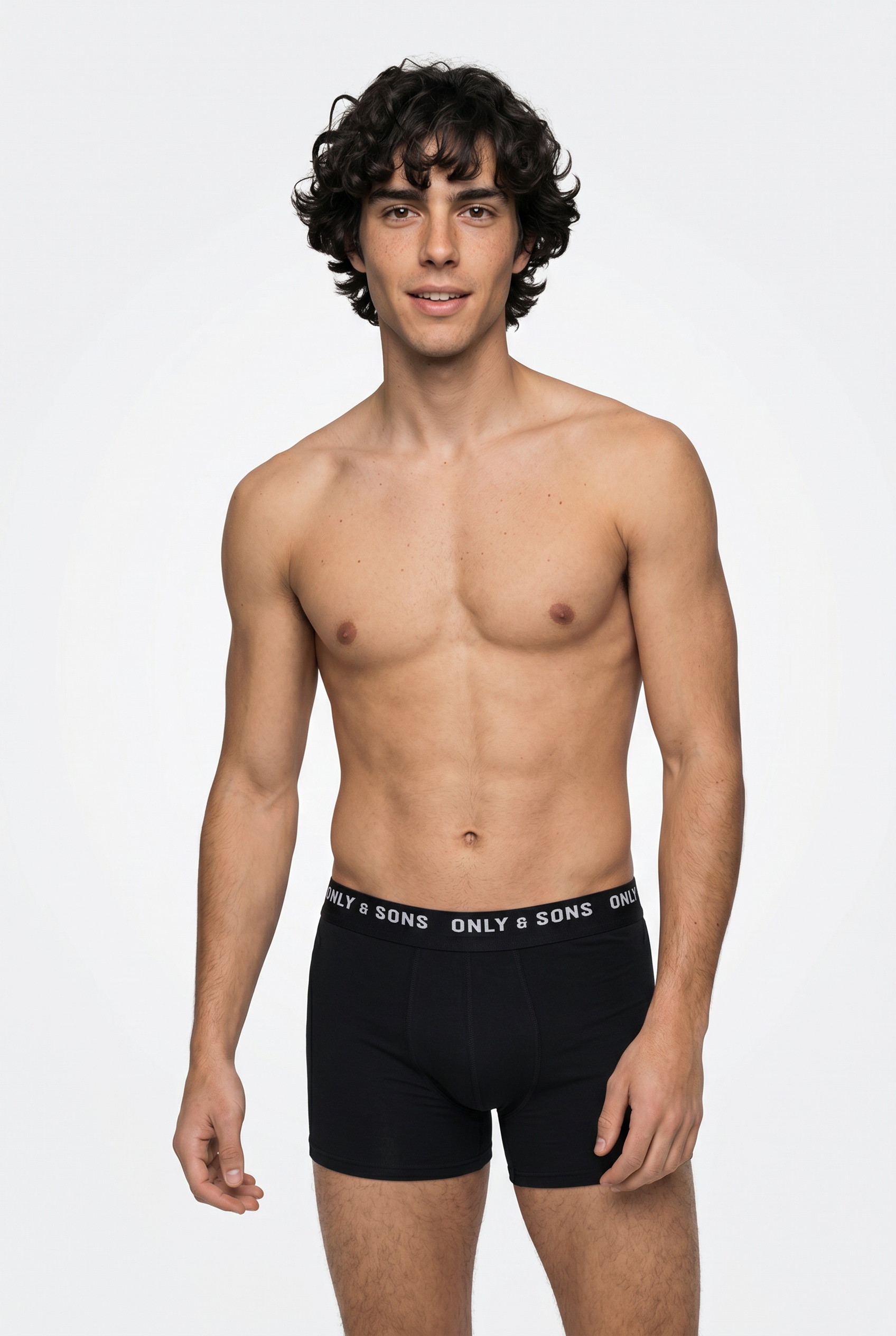 ONLY & SONS Tronc »ONSSUMMER PRINTED BOXER 3-PACK NOOS« Paquet, 3 cuis mélange de coton, bord-côte élastique