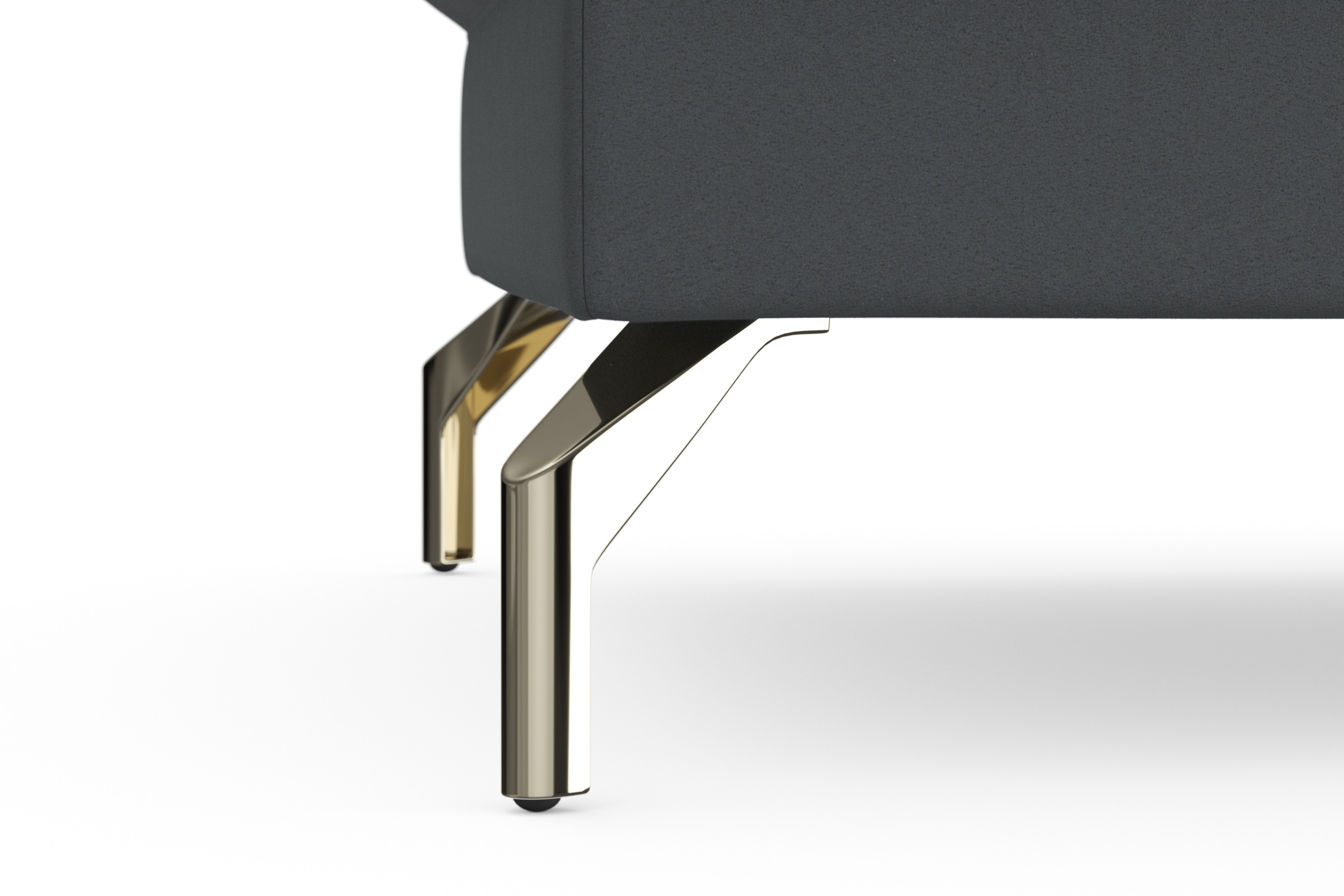 sit&more Hocker »Fashion« inklusive Federkern, mit satinierten Nickelfüssen