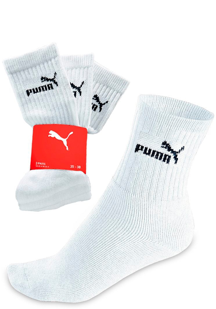 PUMA Freizeitsocken, (3 Paar), in strapazierfähiger Qualität