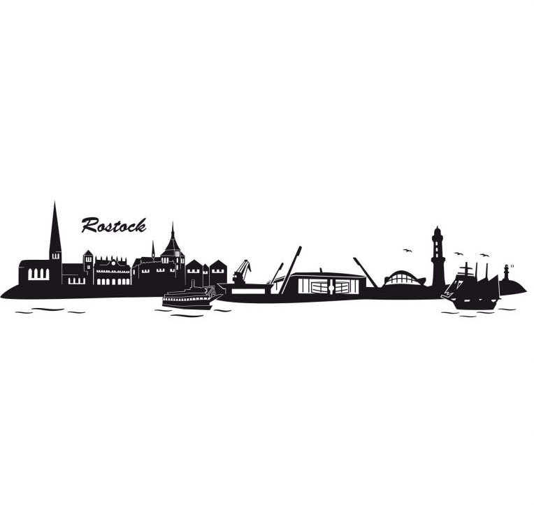 Image of Wall-Art Wandtattoo »Hansa Rostock Skyline mit Logo«, (1 St.) bei Ackermann Versand Schweiz