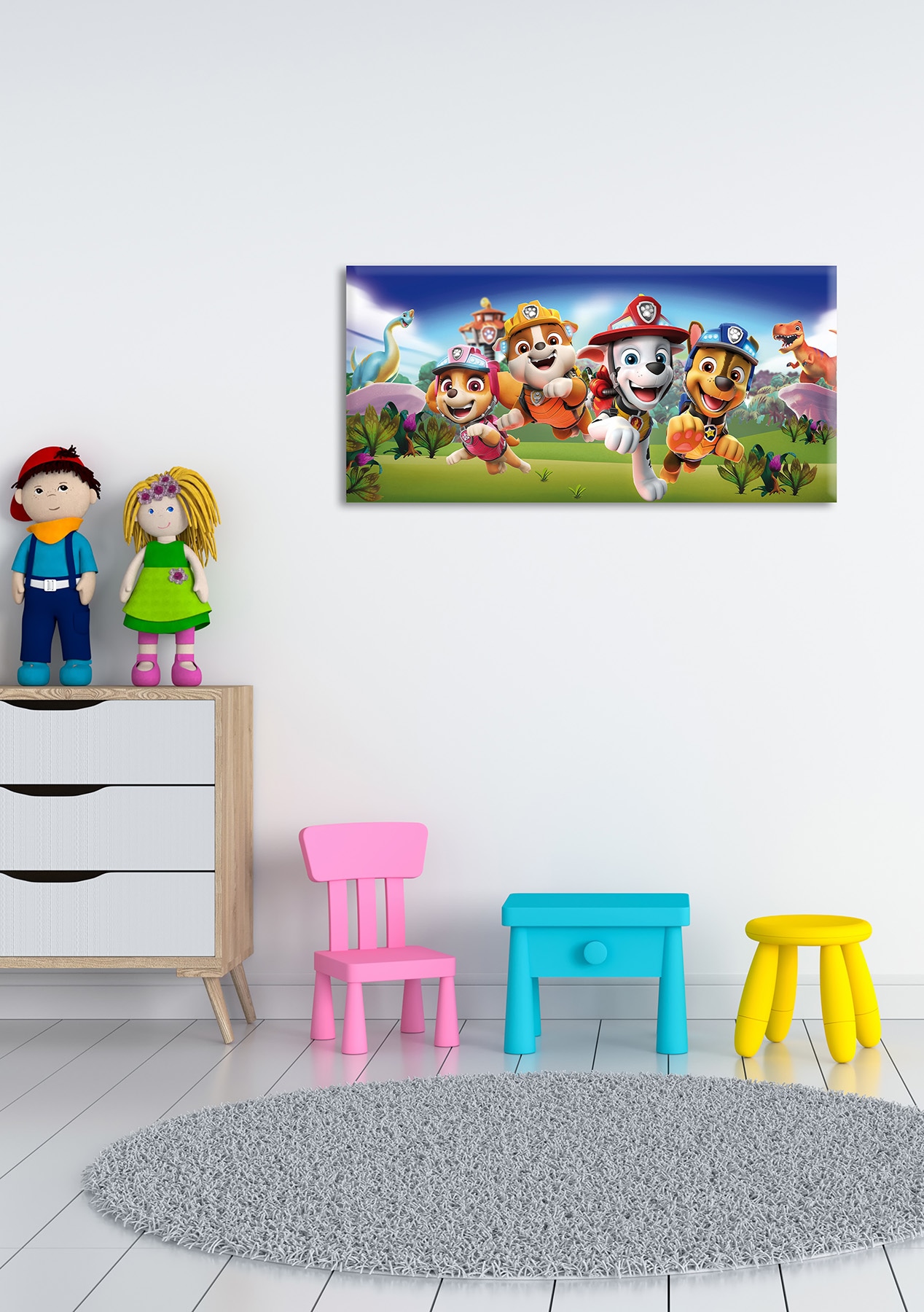 Bönninghoff Leinwandbild »Wandbild PAW PATROL – RESCUE 33x70 cm – Leinwandbild Keilrahmen Deko« Dinosaurier | Hunde | Hundebilder | Paw Patrol | Serien | Serienstars 1 Stk. tlg. auf Keilrahmen gespannt