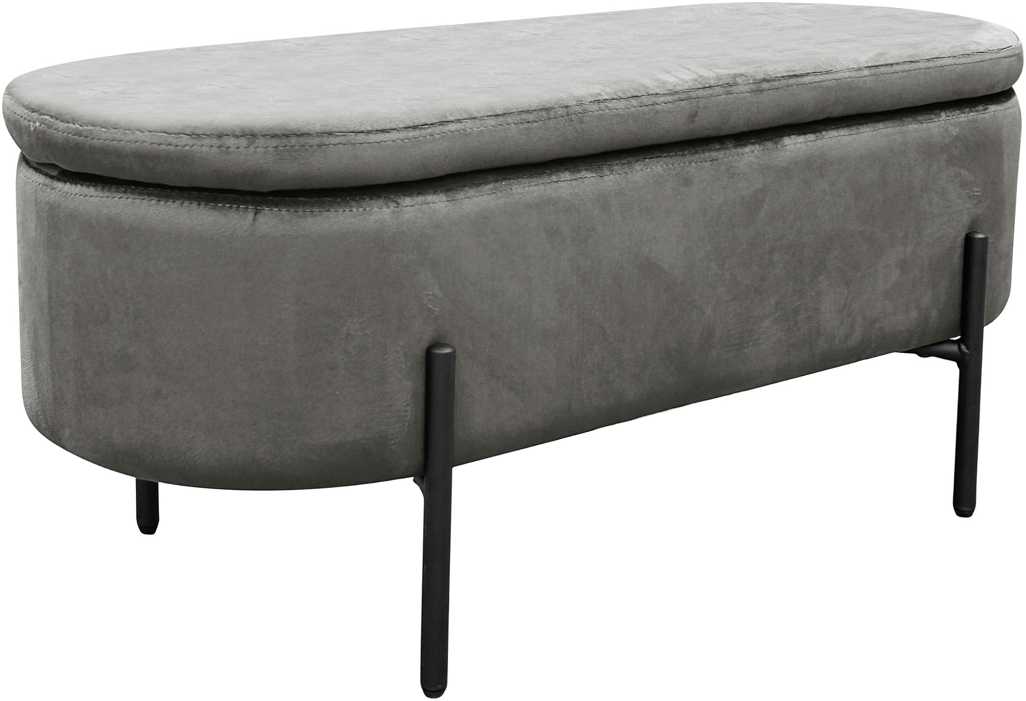 Image of byLIVING Sitzbank "NOVA" Samt, mit Stauraum/Truhe, Innenmass Truhe 26,5 x 83cm, Höhe: 19 cm