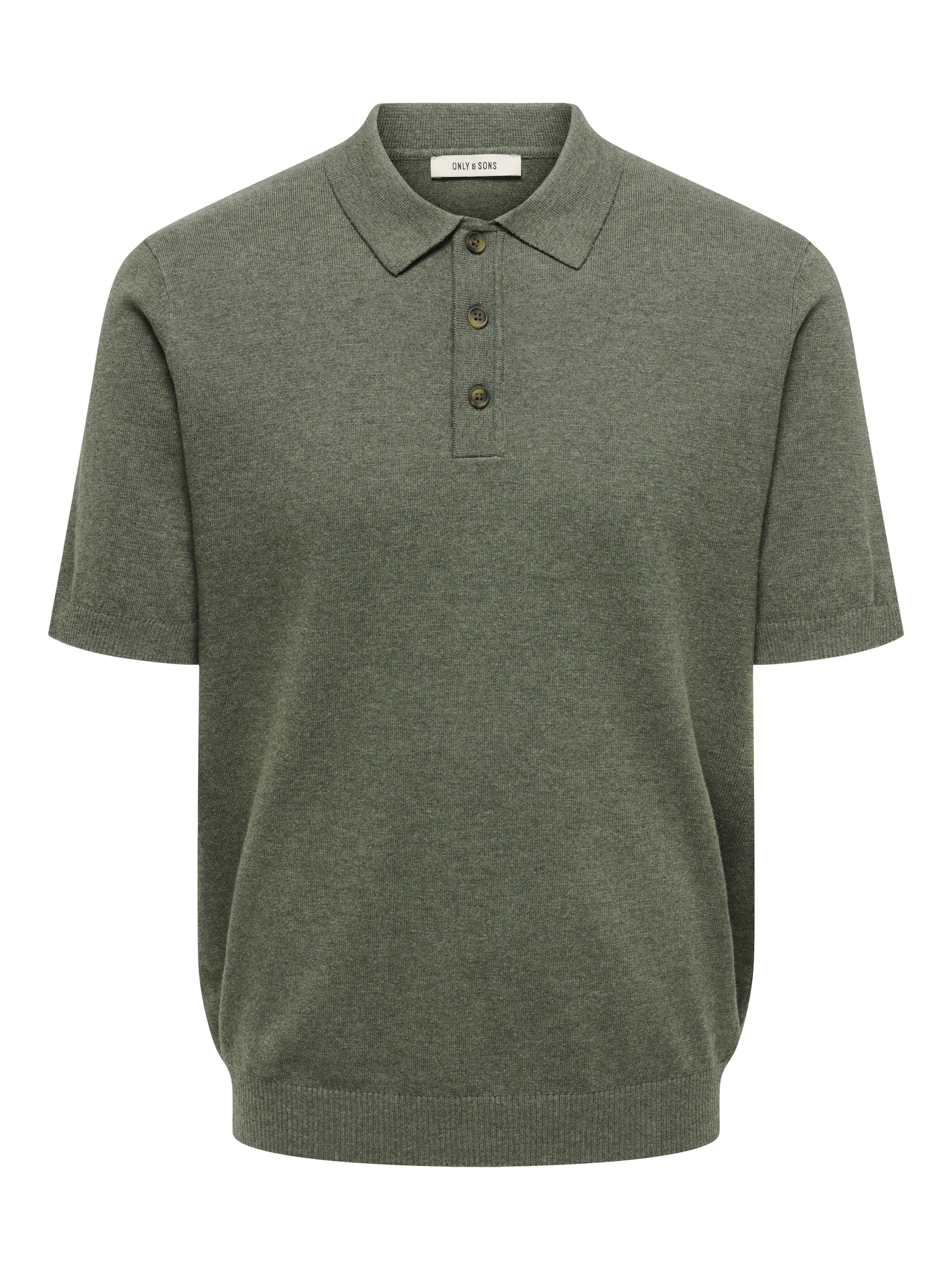 ONLY & SONS Polokragenpullover »ONSLOUI REG 12 SS MEL POLO KNIT NOOS« Baumwollmischung, regular fit