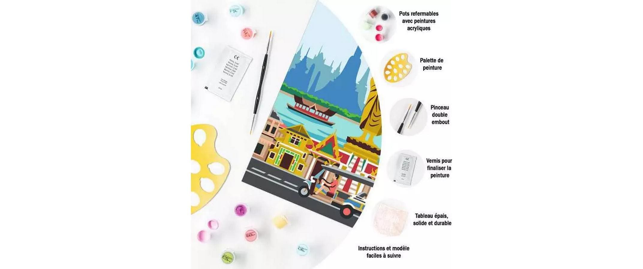 Ravensburger Peinture par numéros »CreArt Citys Farbenfrohes Bangkok«