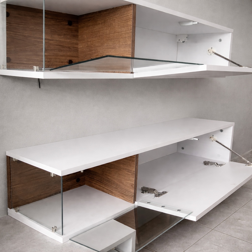 GOODproduct Wohnzimmer-Set »Lego Anbauwand, Wohnkombination, Wohnzimmer-Set« 4 Stk. tlg.