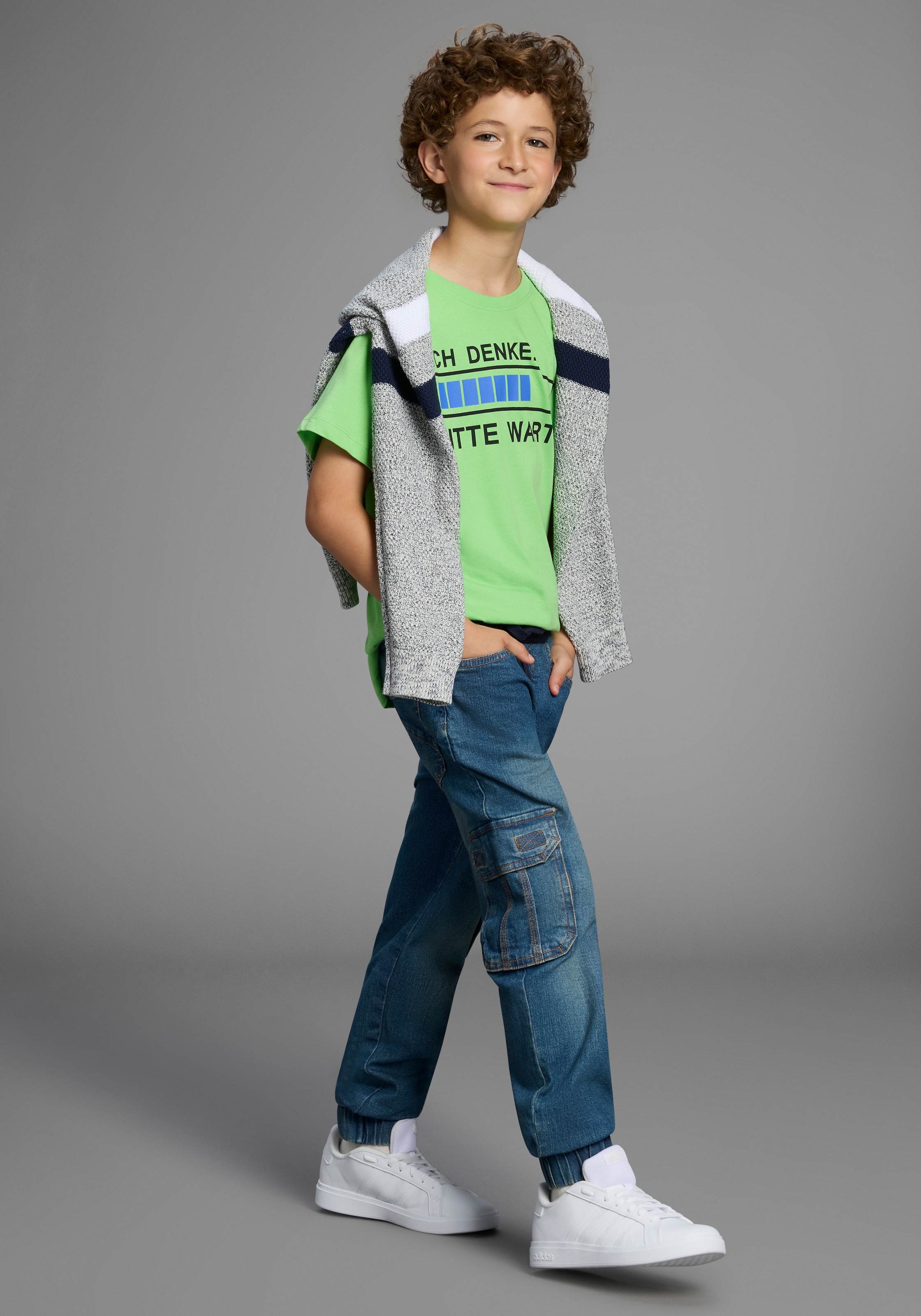 Arizona Cargojeans », Stretch-Jeans für Jungen«, gerades Bein, mit Bindeband und Gummizug, normale Taille
