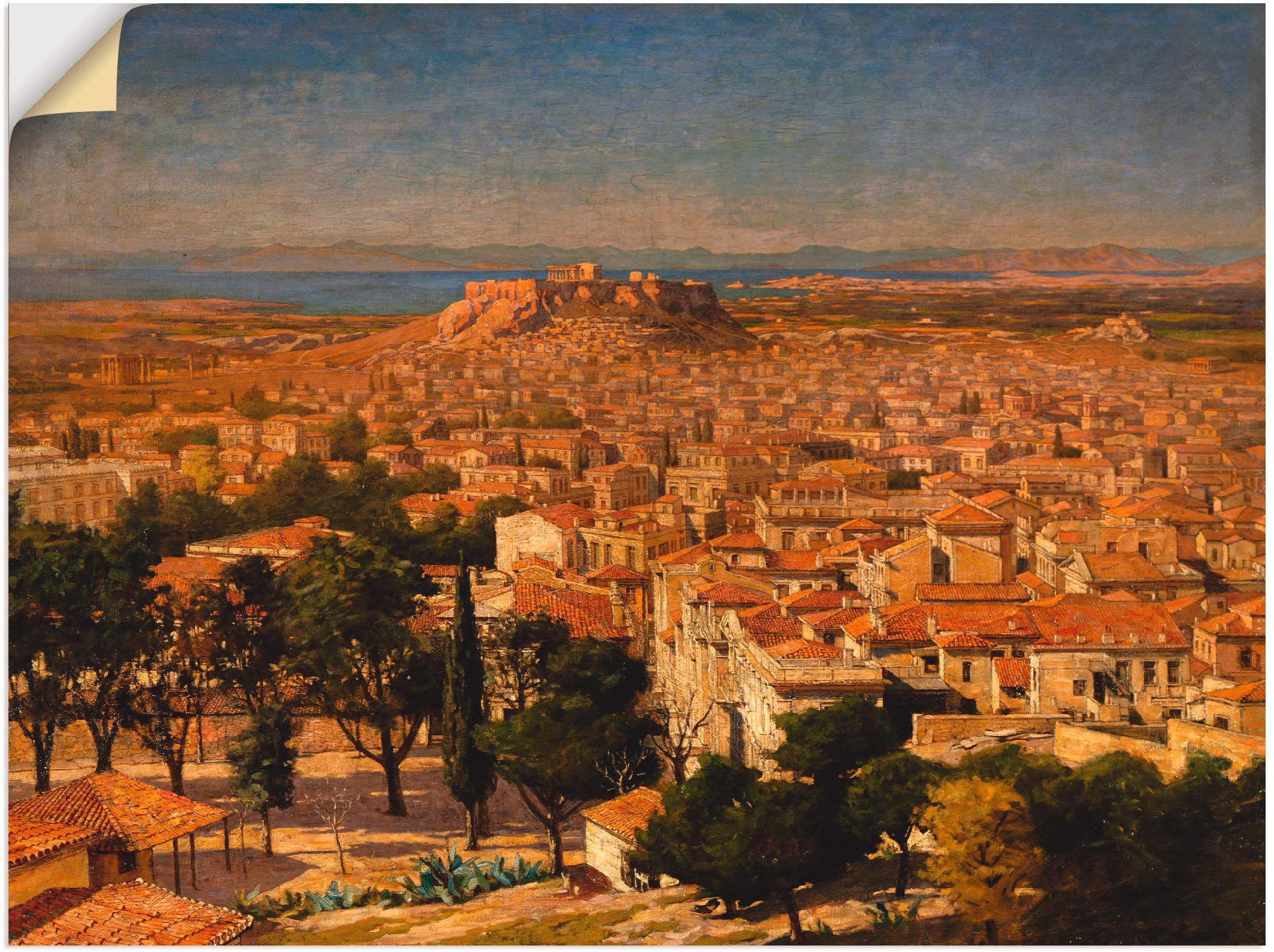 Image of Artland Wandbild »Blick auf Athen mit der Akropolis.«, Griechenland, (1 St.), in vielen Grössen & Produktarten -Leinwandbild, Poster, Wandaufkleber / Wandtattoo auch für Badezimmer geeignet bei Ackermann Versand Schweiz