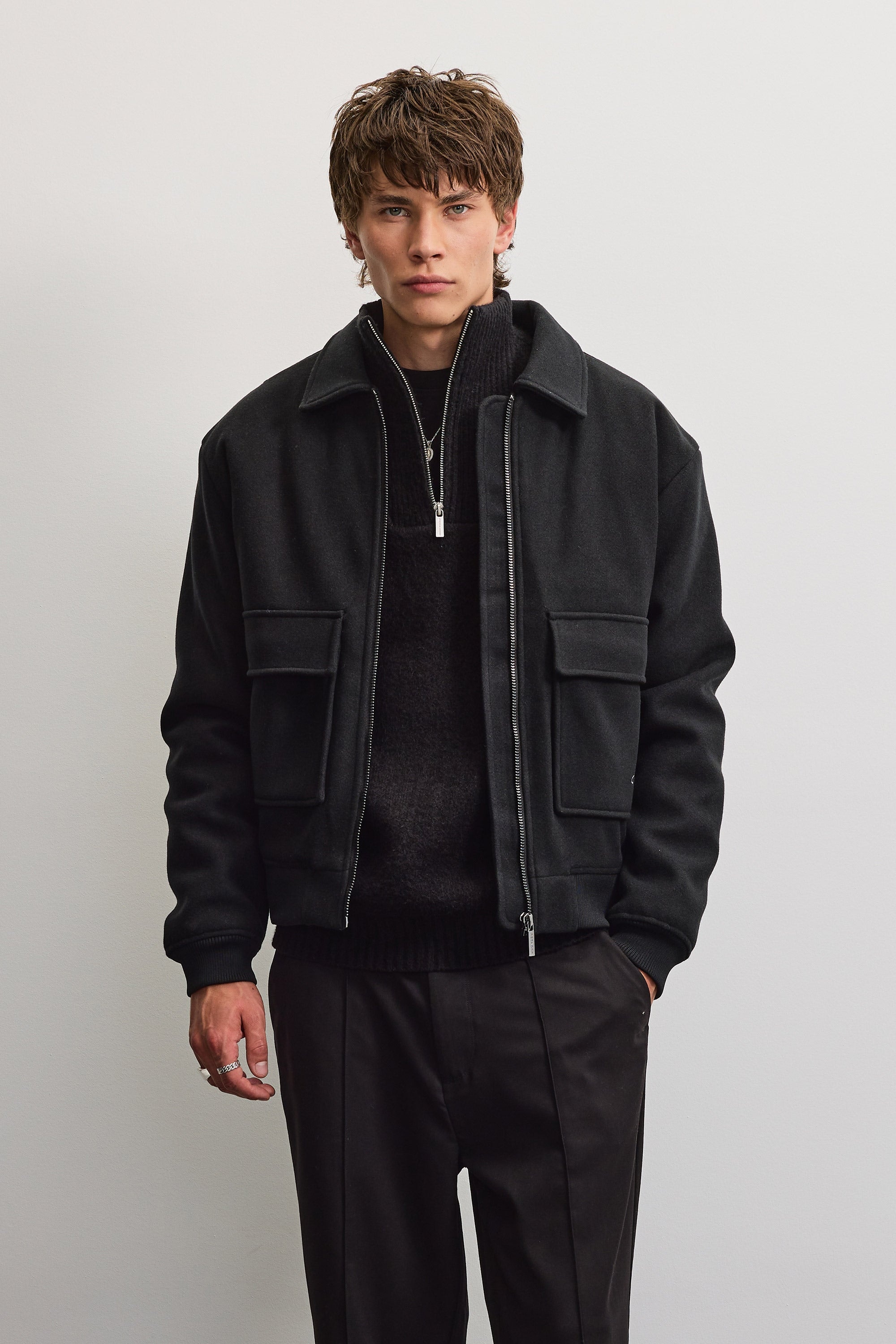 PEGADOR Veste bomber »AIKEN WOOLOPTIC BOMBER JACKET« fibre synthétique, coupe régulière
