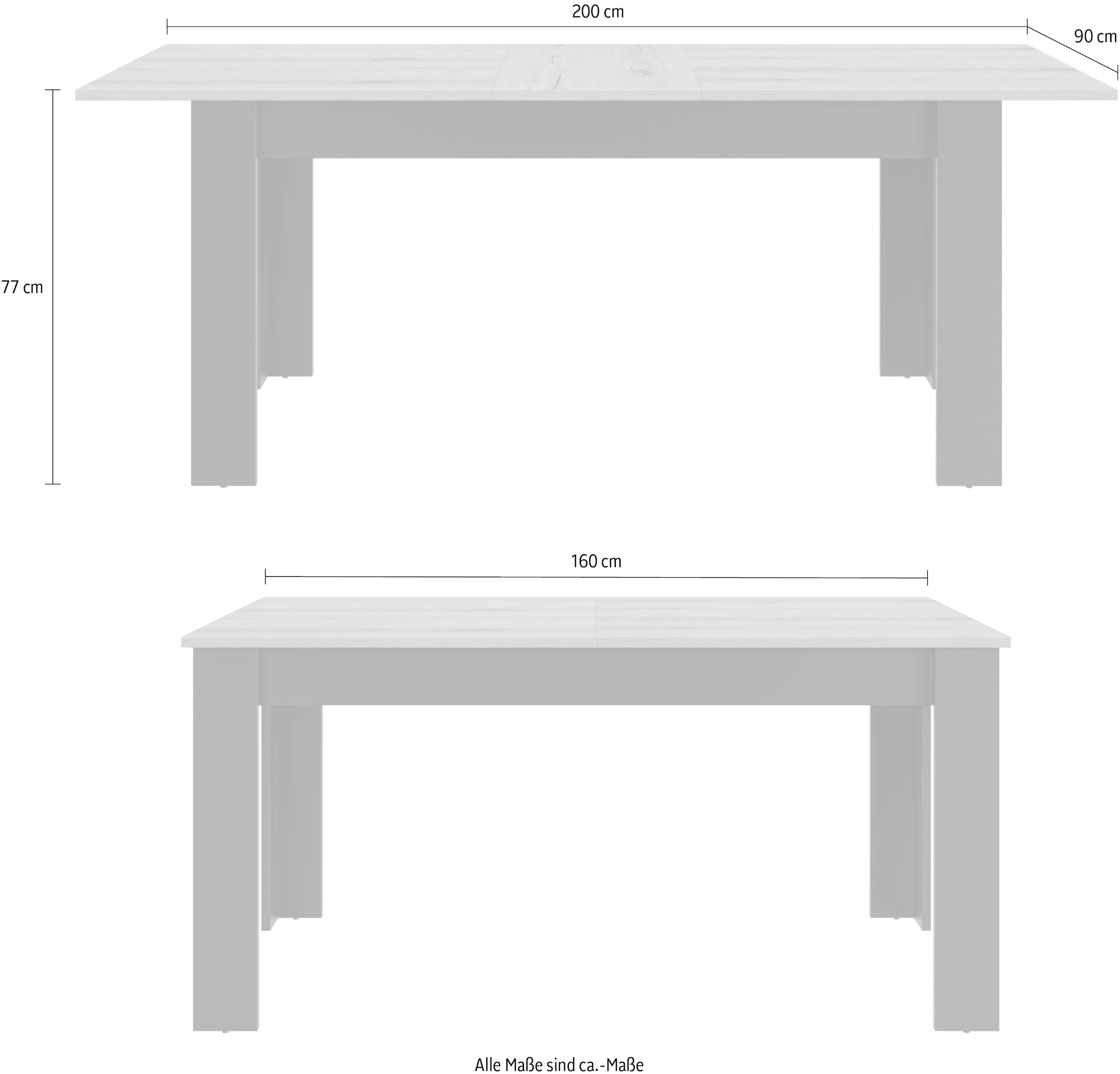 Gami Esstisch »Manchester«, mit Auszug 160 (200) cm