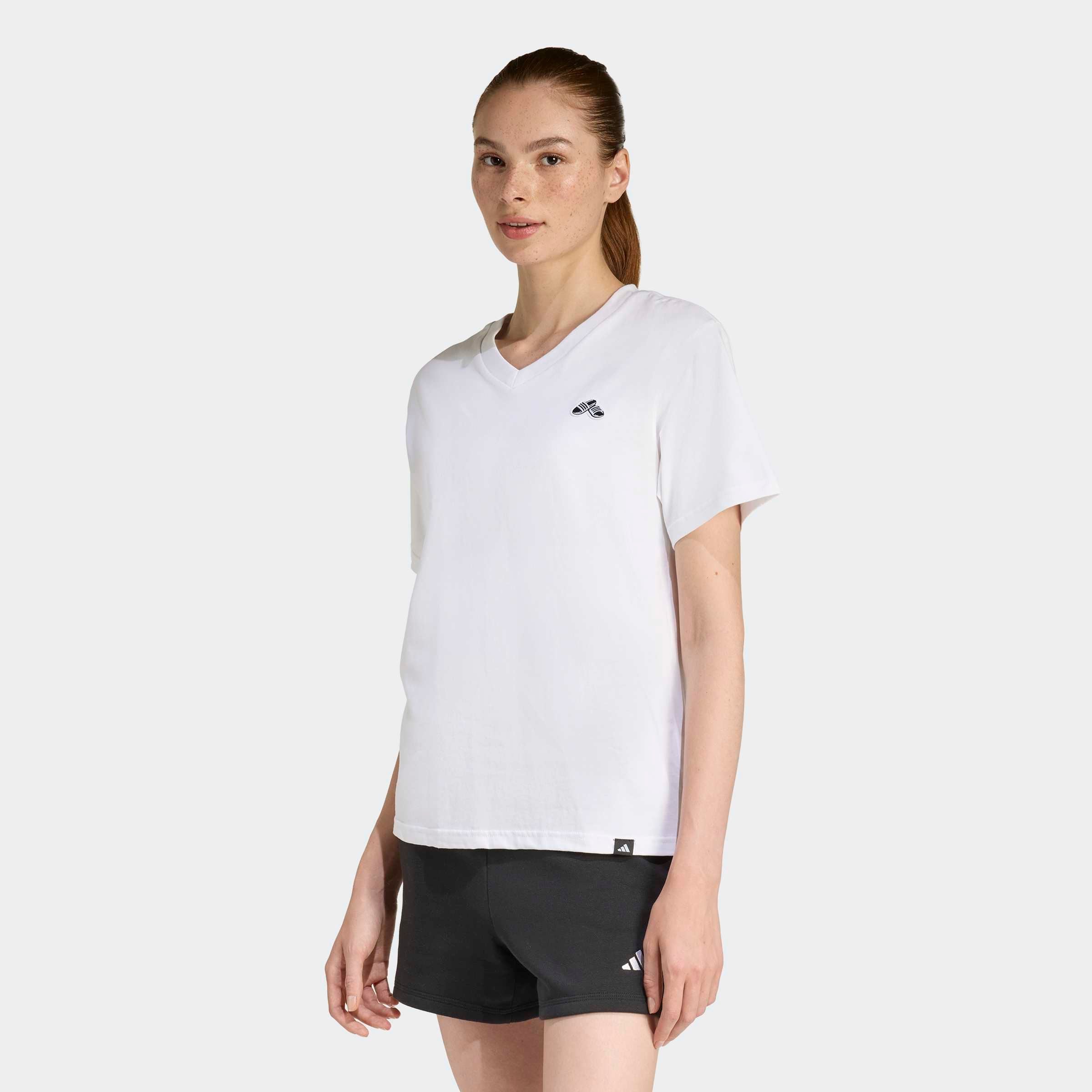 adidas Sportswear T-shirt »SUMMER SLIDE GRAPHIC MIT V-AUSSCHNITT«