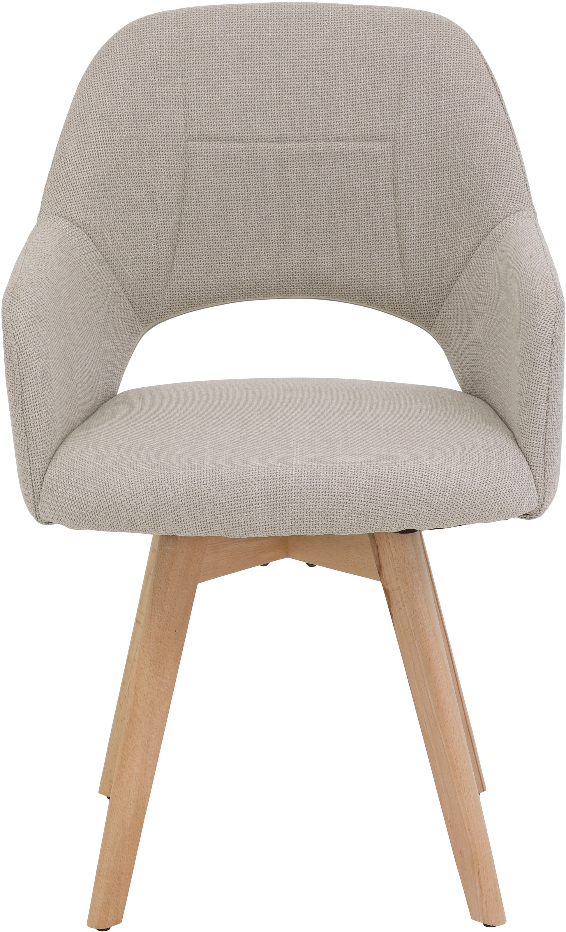 HELA Chaise à 4 pieds »STADE« (Set) 2 cuis360° drehbar,Massivholz 4-Fuss,Armlehnen,Ausschnitt im Rücken