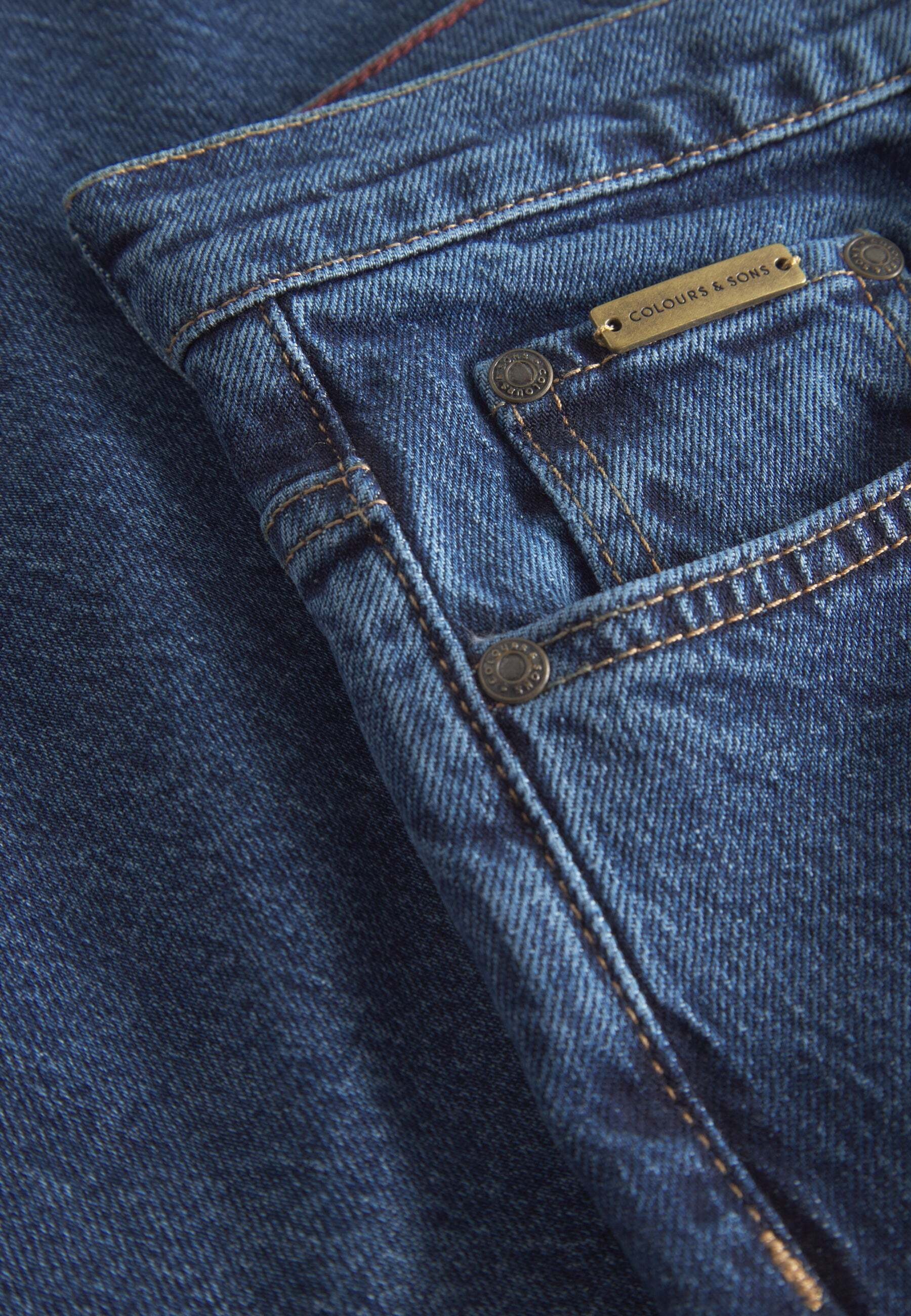 colours & sons Tapered-fit-Jeans »colours & sons Jeans Denim Cropped«