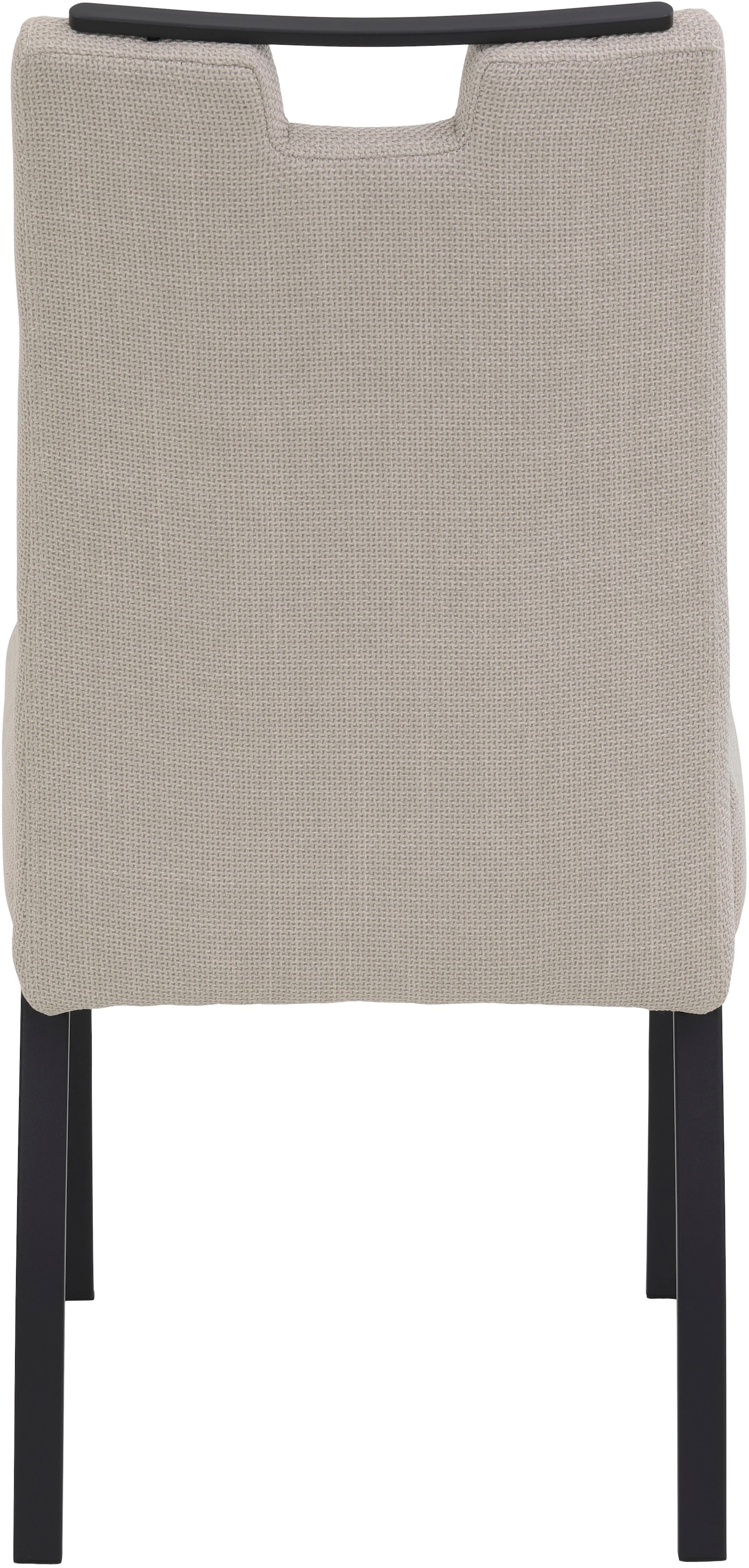 HELA 4-Fussstuhl »LINZ, Esszimmerstuhl, Komfortstuhl«, (Set), 4 St., Microfaser-Webstoff, XL-Sitz,elegante Griffleiste,Komfortsitz mit Federkern,140kg belastbar