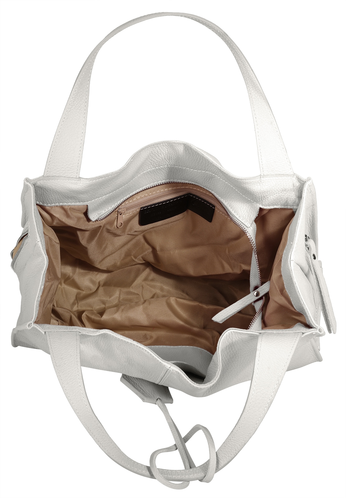 Cluty Shopper cuir véritable, fabriqué en Italie