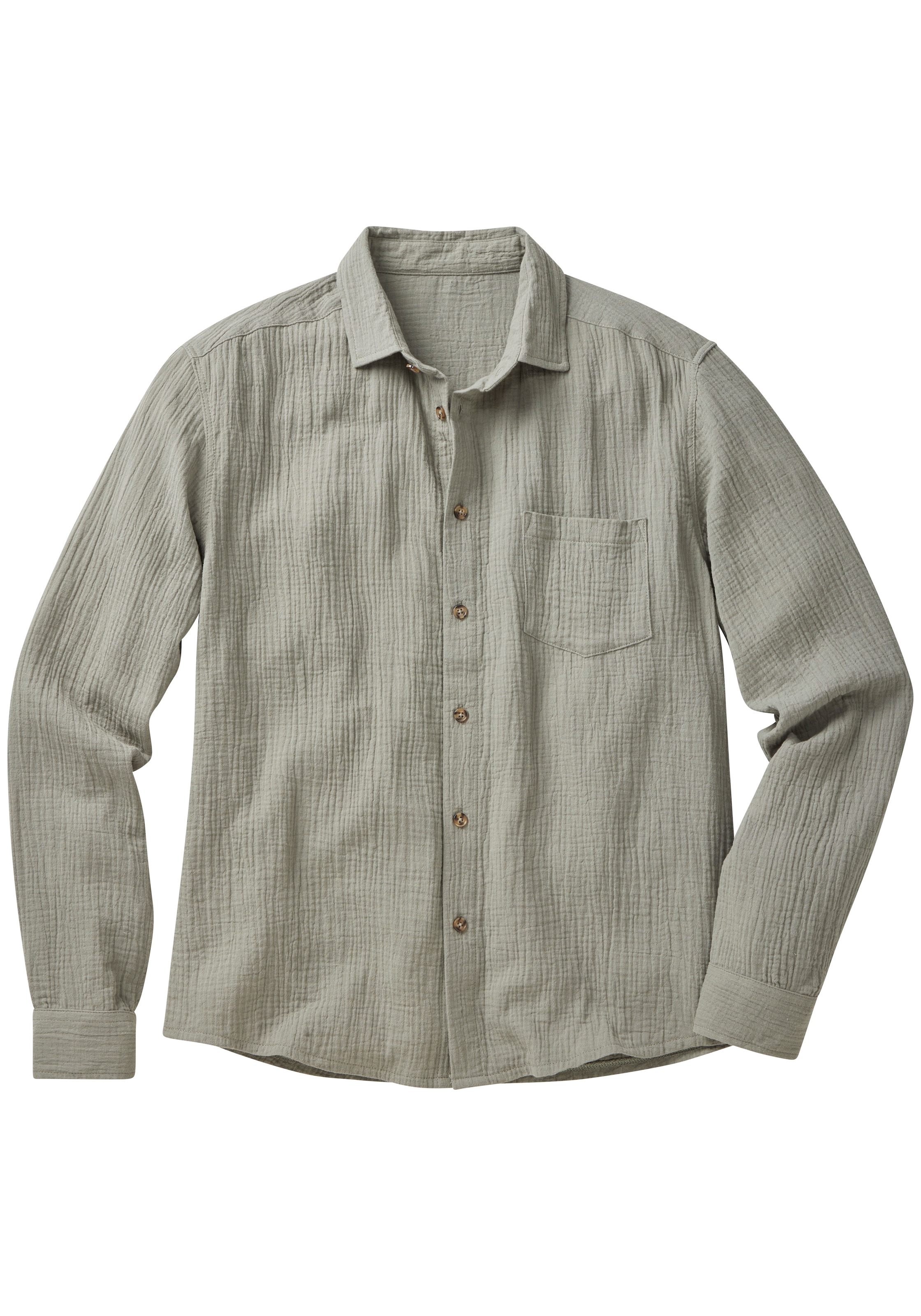Beachtime Chemise à manches longues »Regular fit« chemise décontractée à manches longues en mousseline