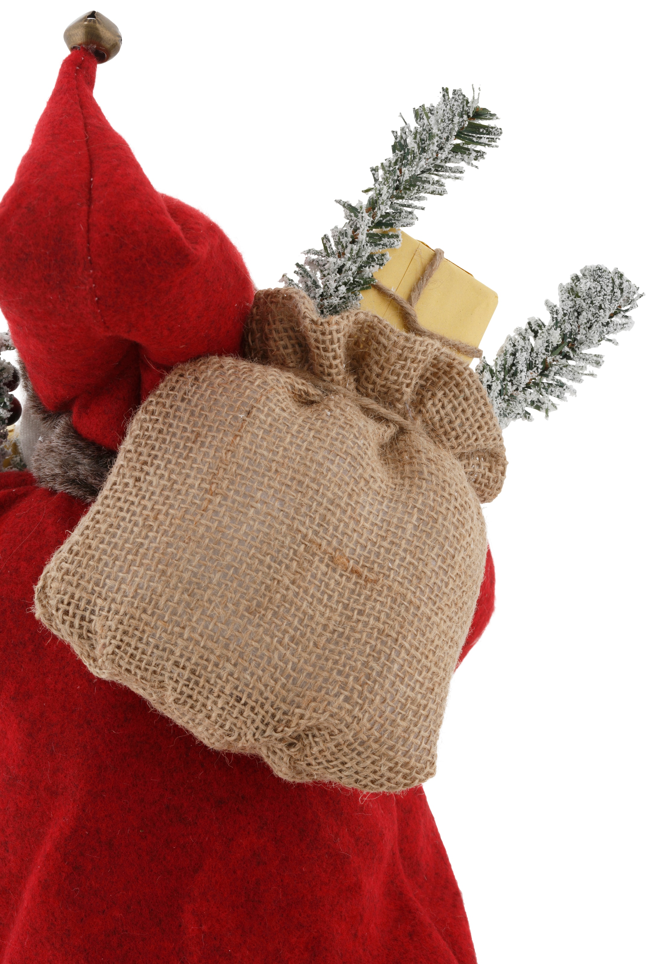 my home Père Noël »Weihnachtsdeko rot« klassisch, traditionell, mit Sack und Geschenken, Höhe ca. 45,5 cm