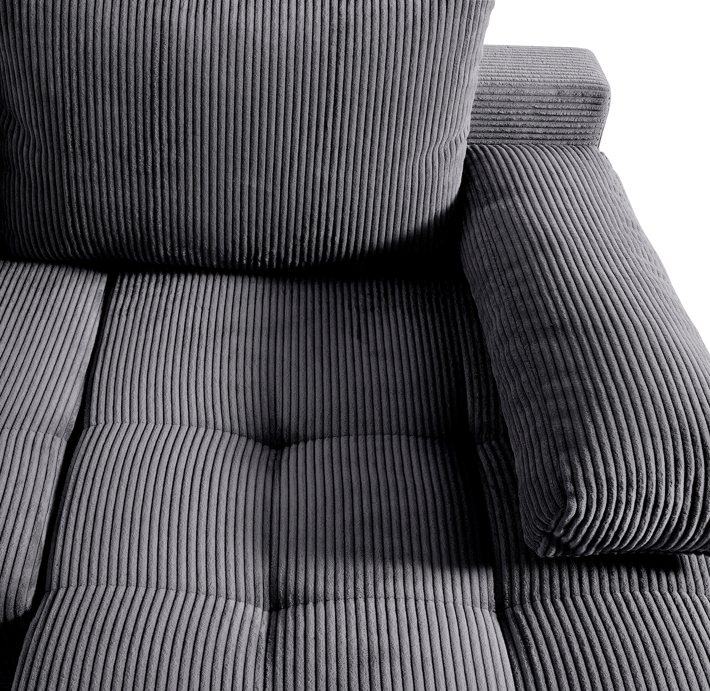 COLLECTION AB Wohnlandschaft »Josy U-Form, Breite 269 cm, Flachgewebe, Struktur, Cord & Cord/Mix«, (Cord-/Mix), inkl. Bettfunktion, Bettkasten, mit 3 gleich grossen Rückenkissen
