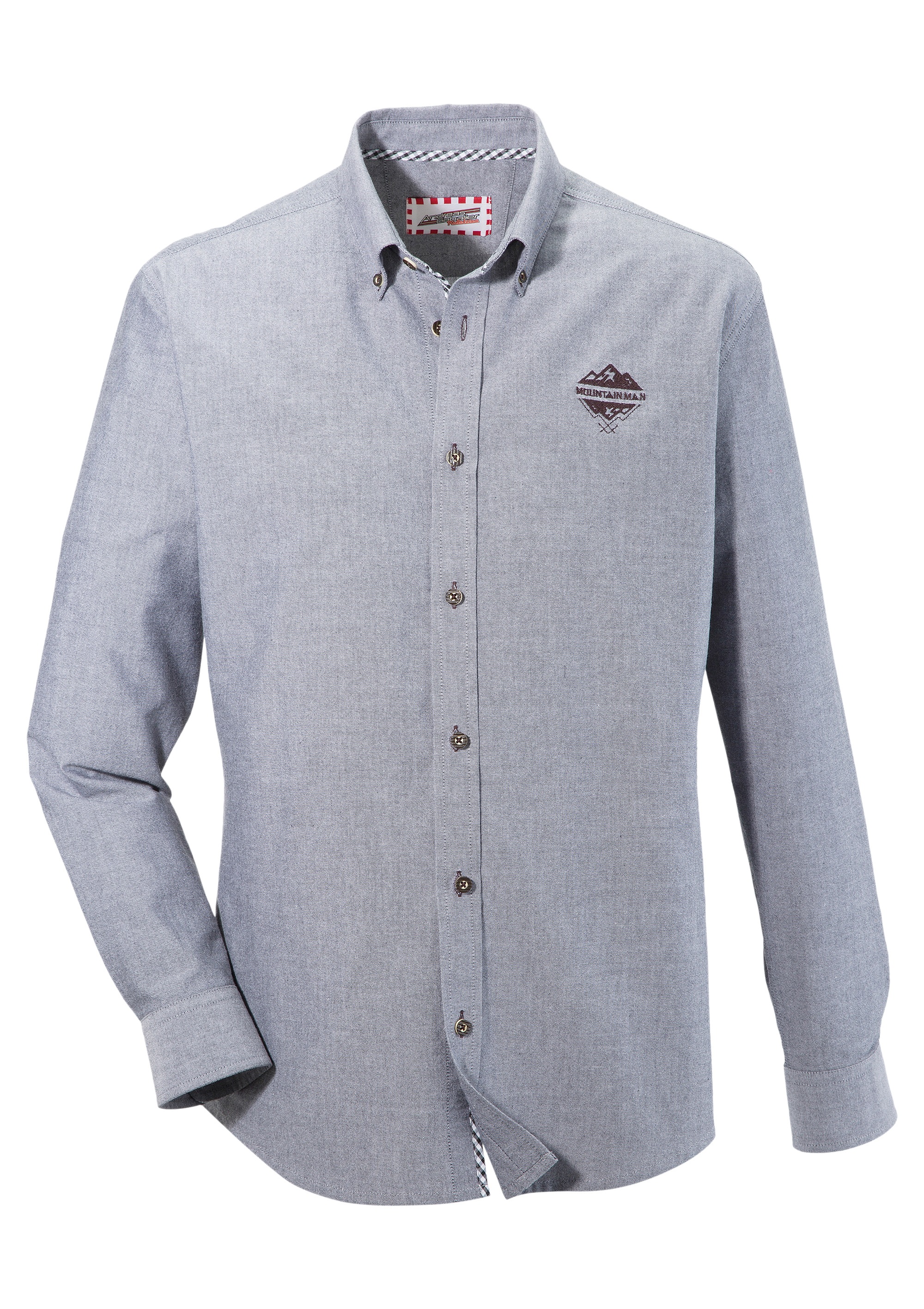 Image of Andreas Gabalier Kollektion Trachtenhemd, Herren mit "Mountainman" Stick bei Ackermann Versand Schweiz