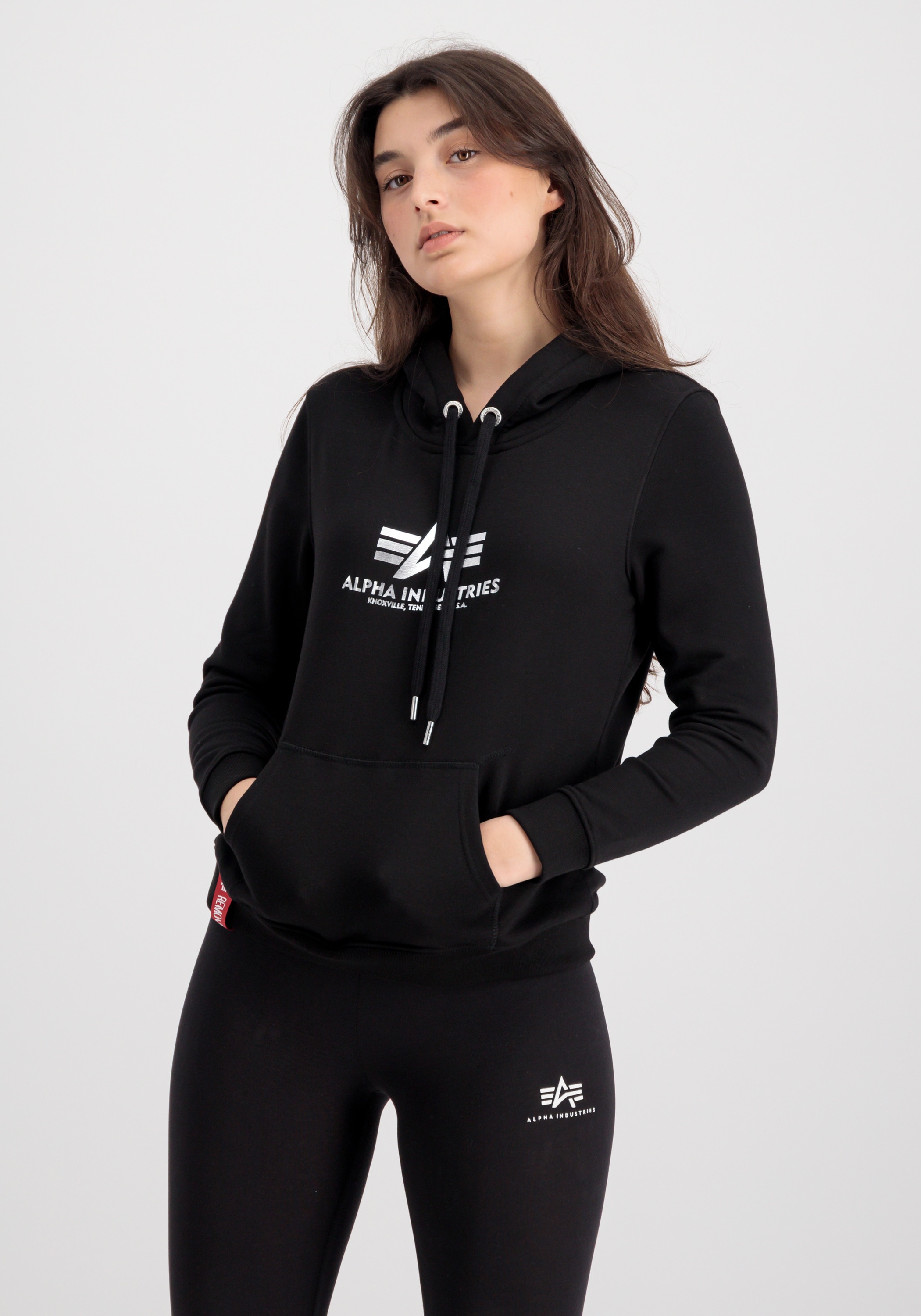 Image of Alpha Industries Hoodie "New Basic Hoodie Wmn Foil Print"