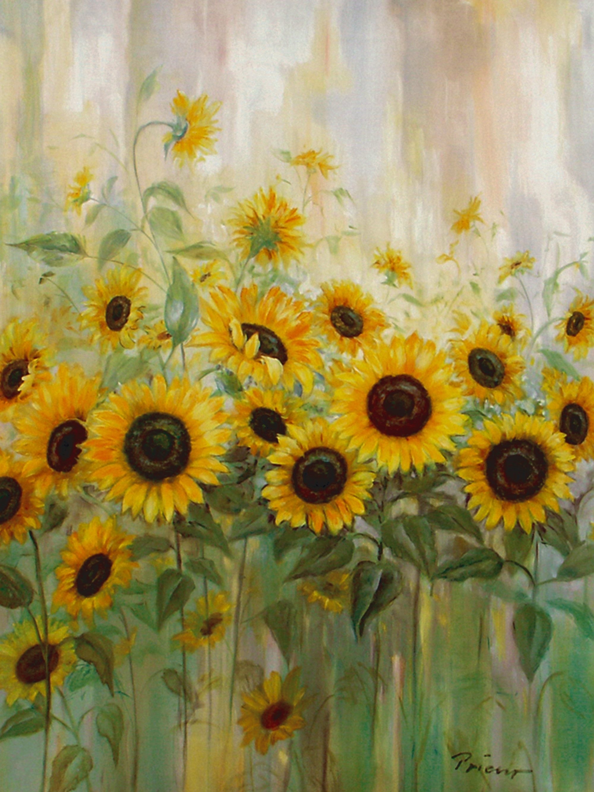 Image of Home affaire Leinwandbild »Prieur: Sonnenblumenwiese«, 57/79 cm bei Ackermann Versand Schweiz